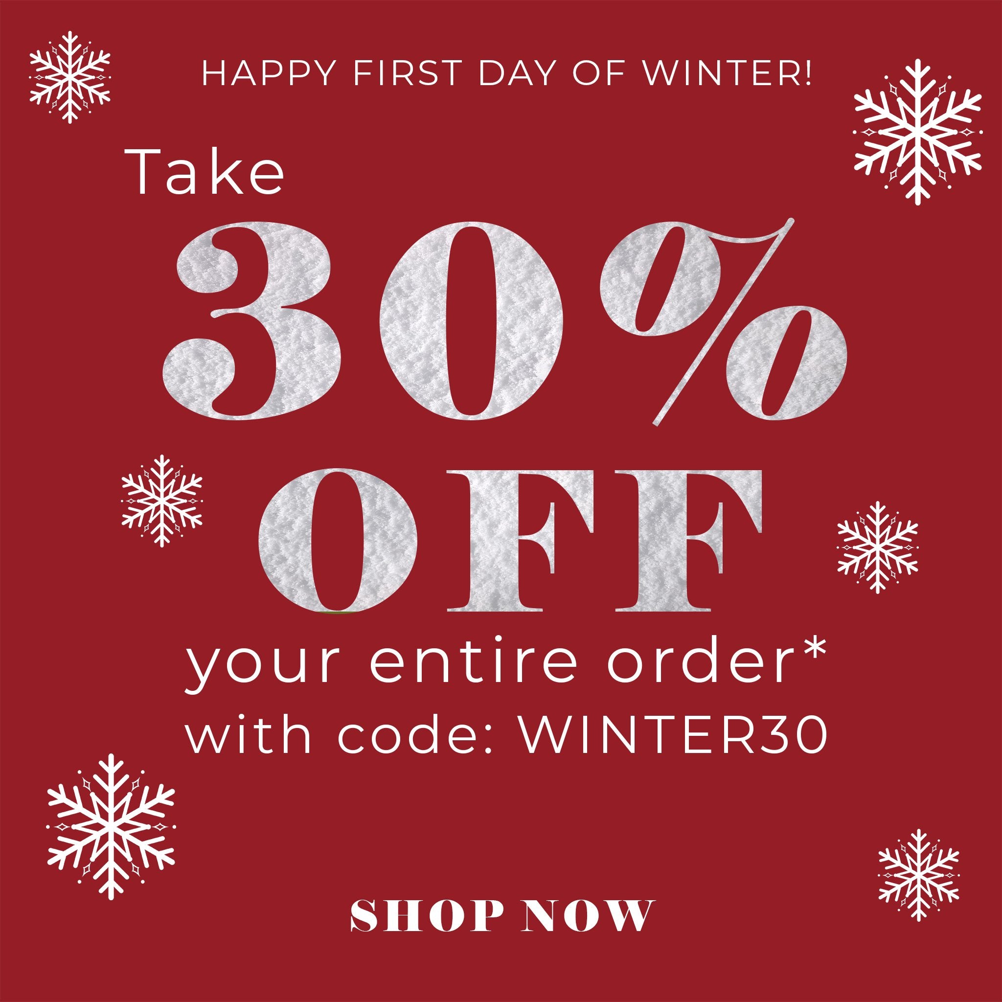 ❄️ Winter is coming...We're kicking it off with a SALE!