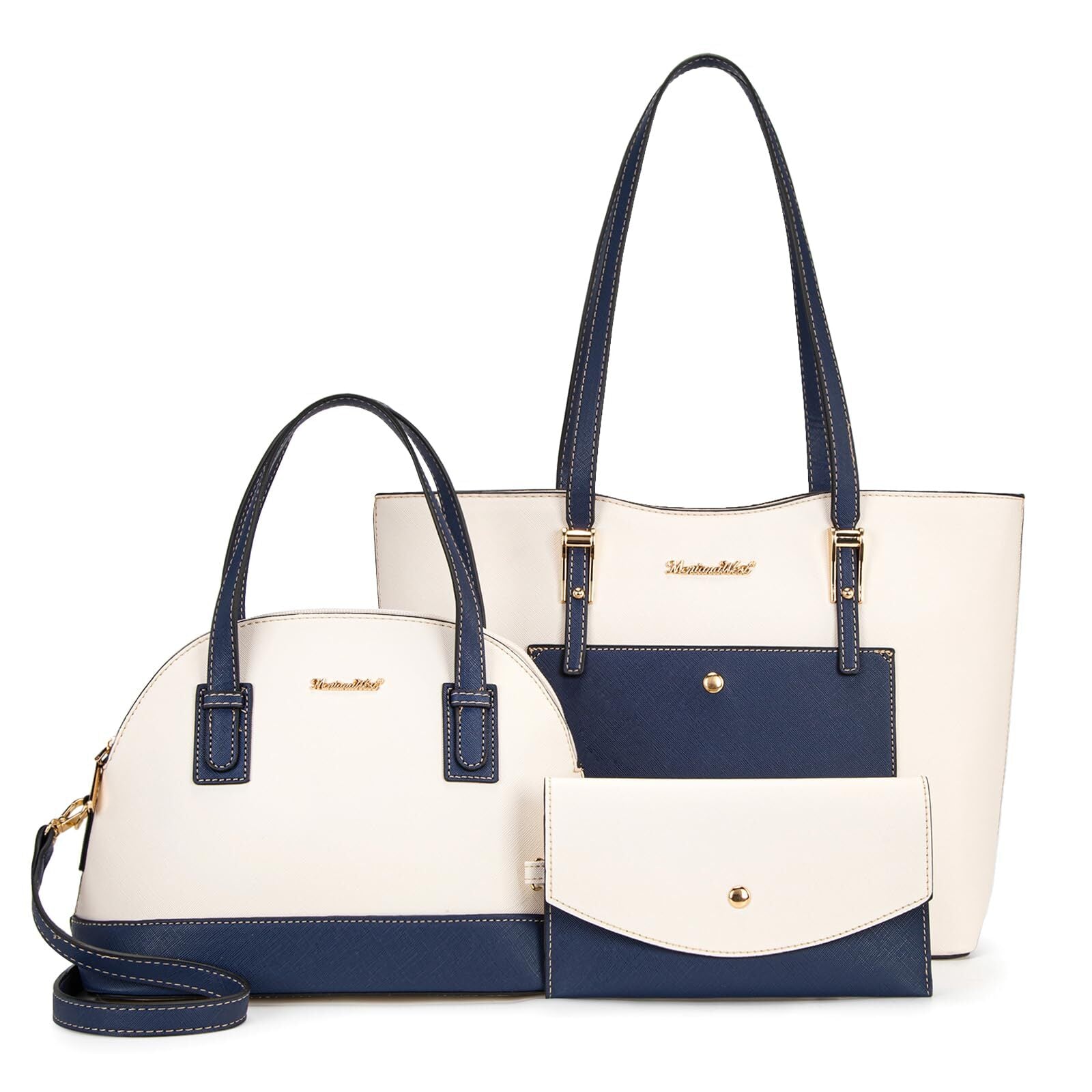 Montana West 3PCS Purses Set for Women Tote Bag Handbag Wallet Set Shoulder Satchel Bags Crossbody Bags