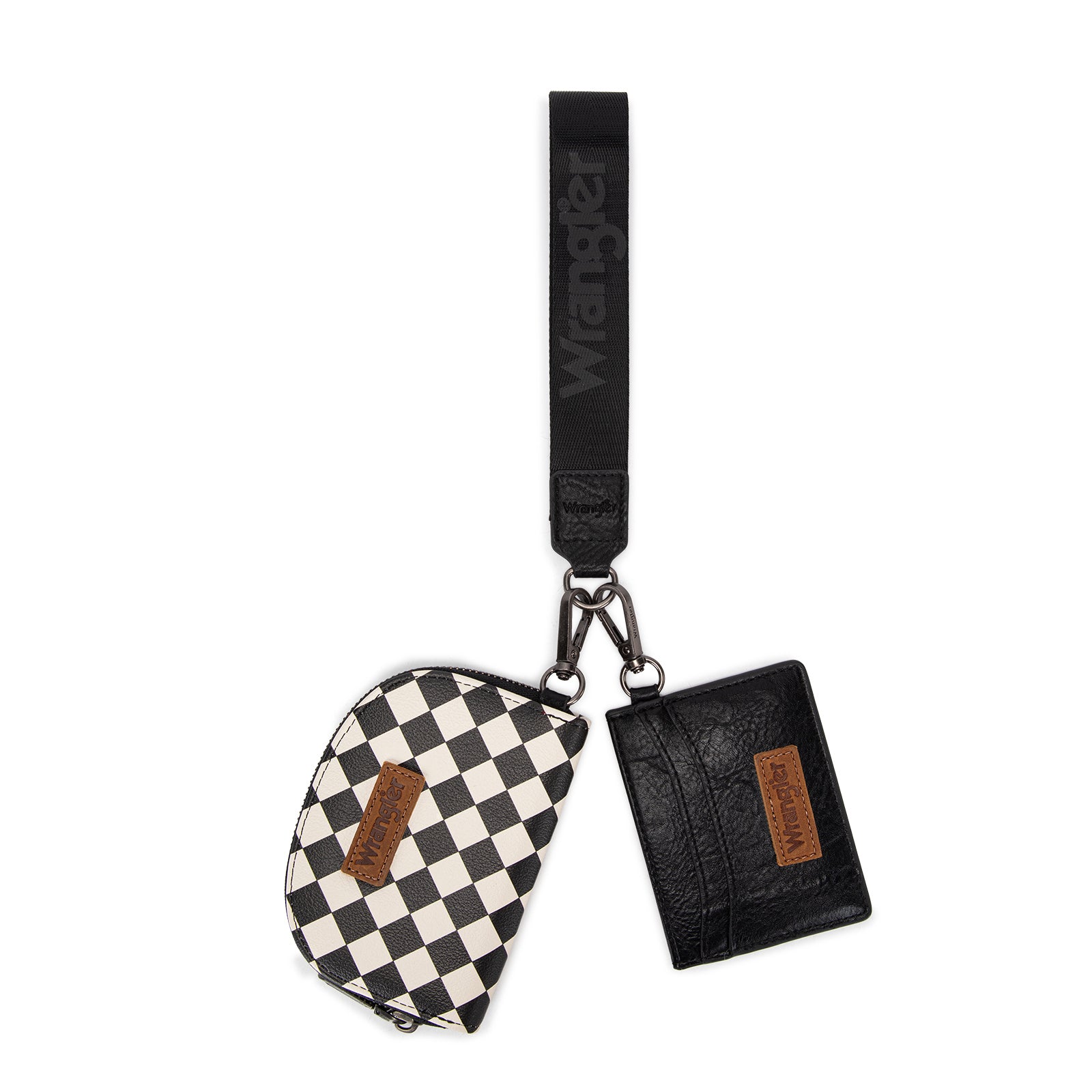 Wrangler KeyChain Wallet Wristlet Wallets for Women Dual Pouch Wristlet Rfid Blocking Credit Card Holder Wallet