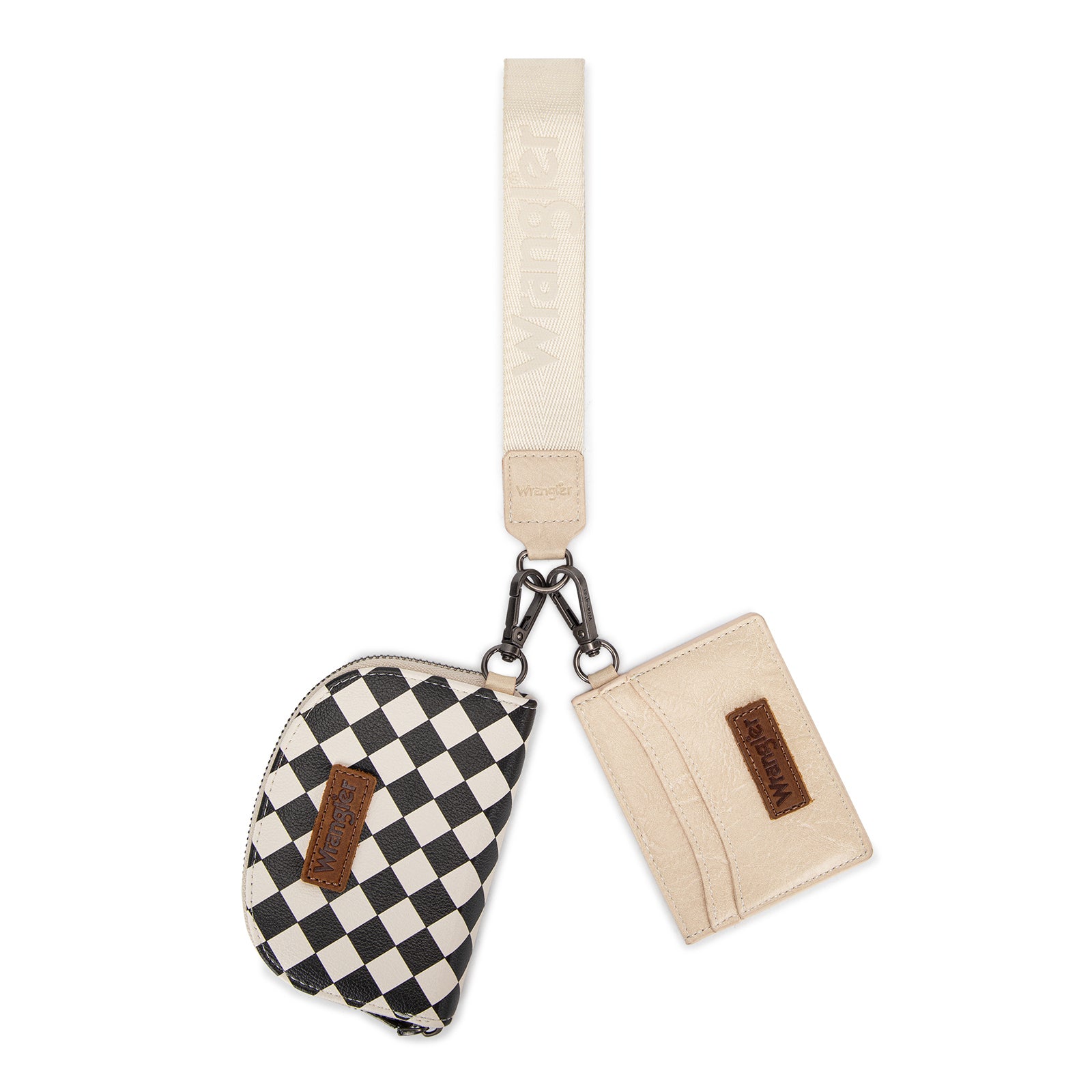 Wrangler KeyChain Wallet Wristlet Wallets for Women Dual Pouch Wristlet Rfid Blocking Credit Card Holder Wallet