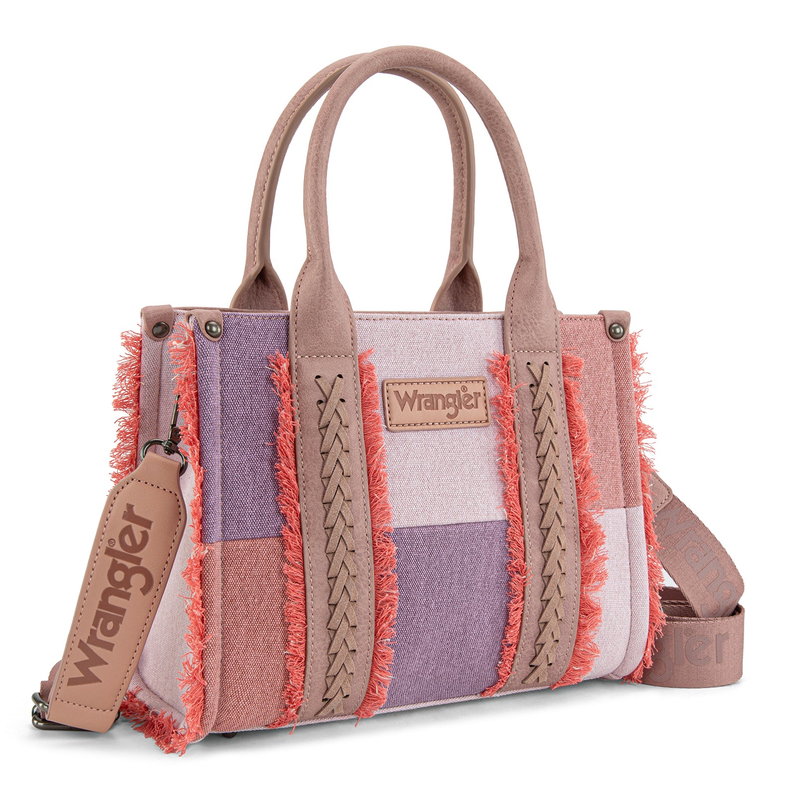 Wrangler Womens Canvas Woven Tote Bag Top Handle Boho Shoulder Bags With Strap