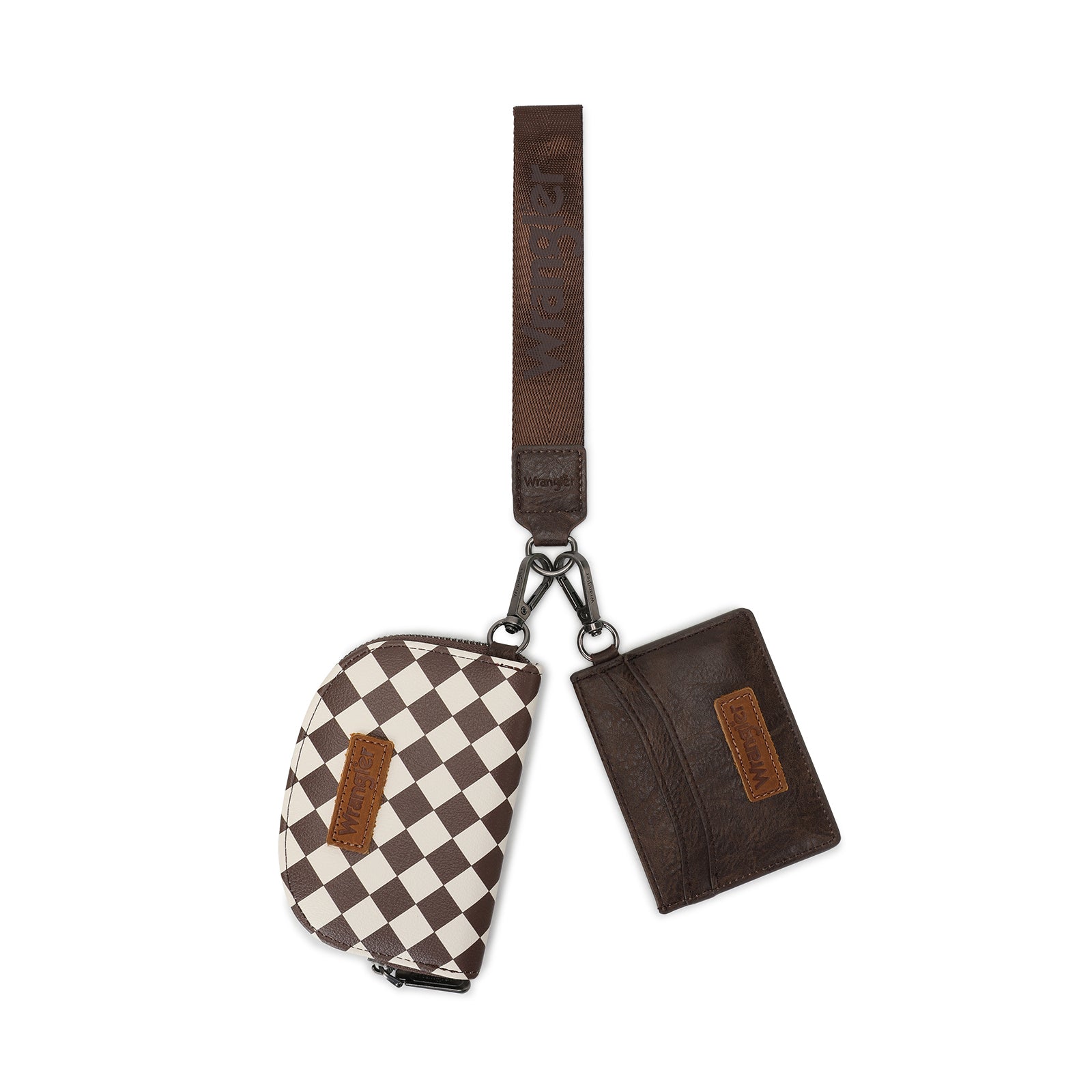 Wrangler KeyChain Wallet Wristlet Wallets for Women Dual Pouch Wristlet Rfid Blocking Credit Card Holder Wallet