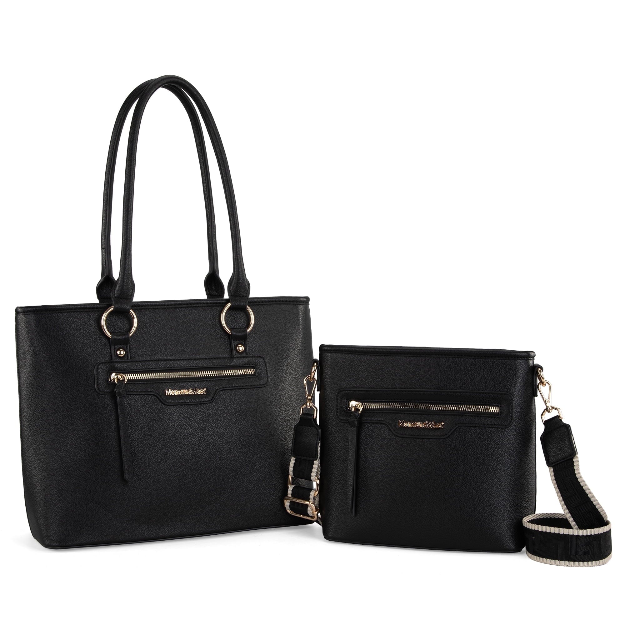 Montana West 2Pcs Handbags Set for Women Large Tote Bags Purse with Cute Crossbody bags