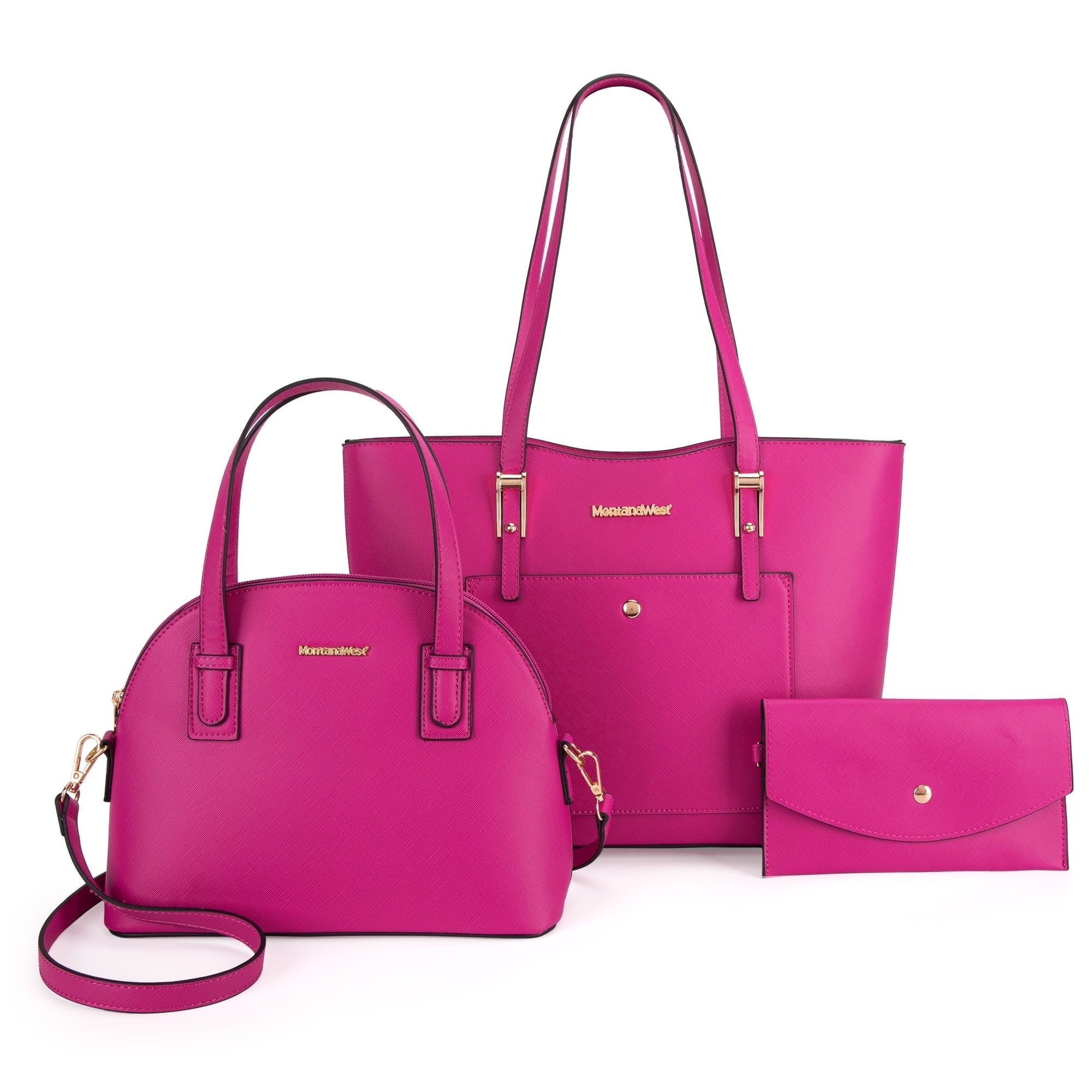 Montana West 3PCS Purses Set for Women Tote Bag Handbag Wallet Set Shoulder Satchel Bags Crossbody Bags