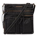 Montana West Crossbody Bags for Women Lightweight Multi Pocket Purses Soft Leather Shoulder Crossover Satchel Handbags