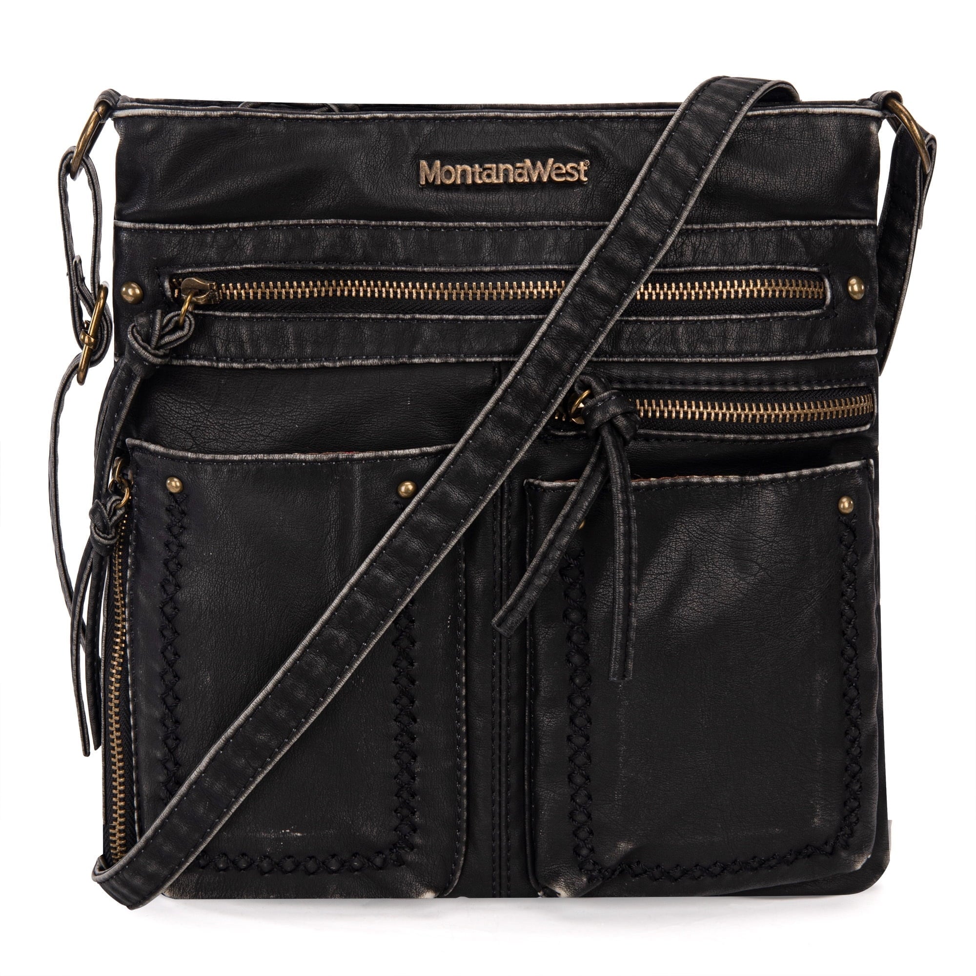 Montana West Crossbody Bags for Women Lightweight Multi Pocket Purses Soft Leather Shoulder Crossover Satchel Handbags