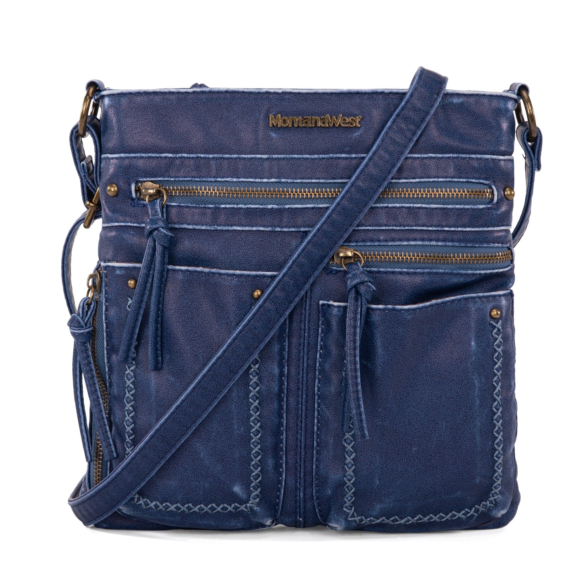 Montana West Crossbody Bags for Women Lightweight Multi Pocket Purses Soft Leather Shoulder Crossover Satchel Handbags