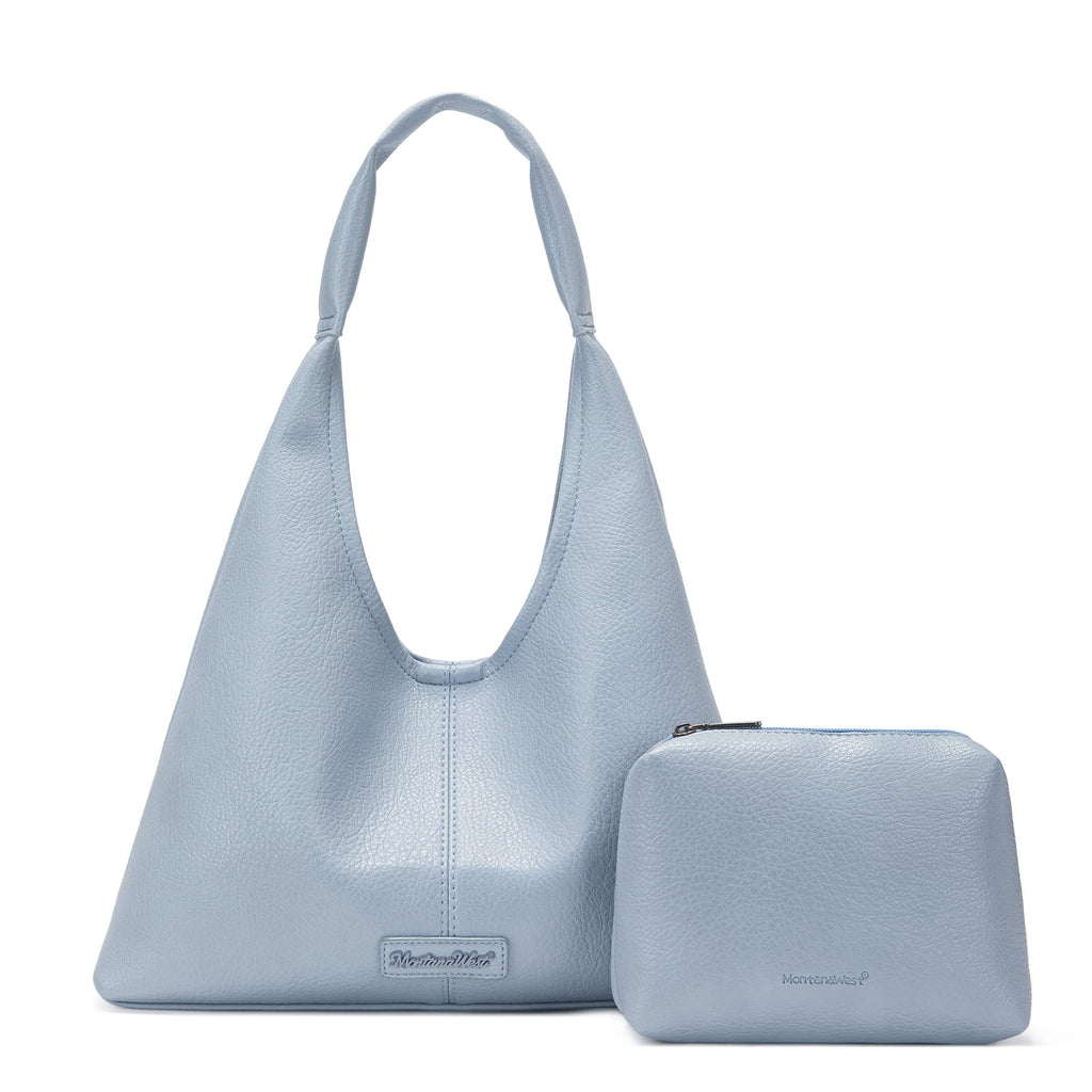 Montana West Hobo Bag Purses for Women Soft Slouchy Shoulder Handbags Tote with Pouch