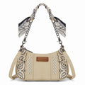 Wrangler Shoulder Bag for Women Western Purse with Bandana Handle and Removable Crossbody Strap