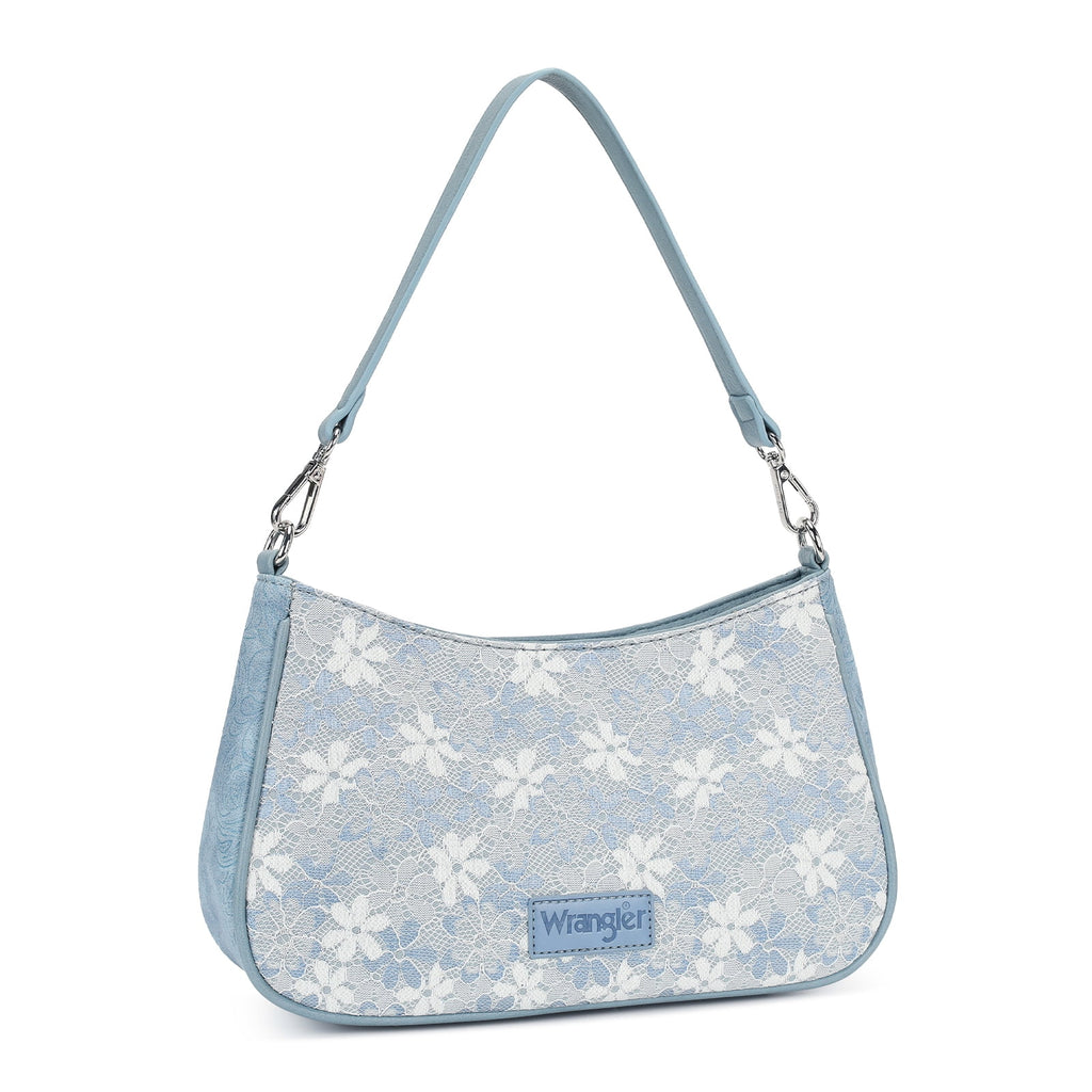 Wrangler Shoulder Bag for Women Lace Floral Small Purse Hobo Handbag