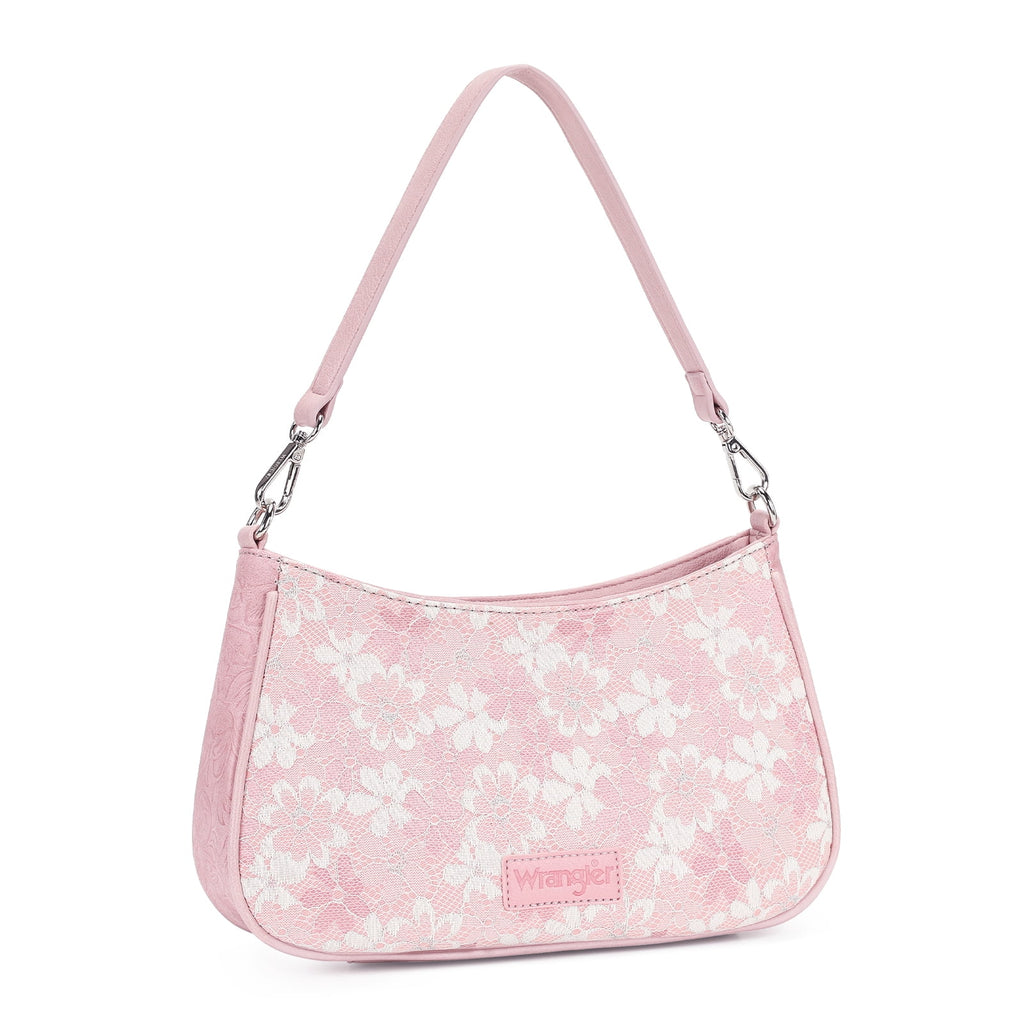 Wrangler Shoulder Bag for Women Lace Floral Small Purse Hobo Handbag