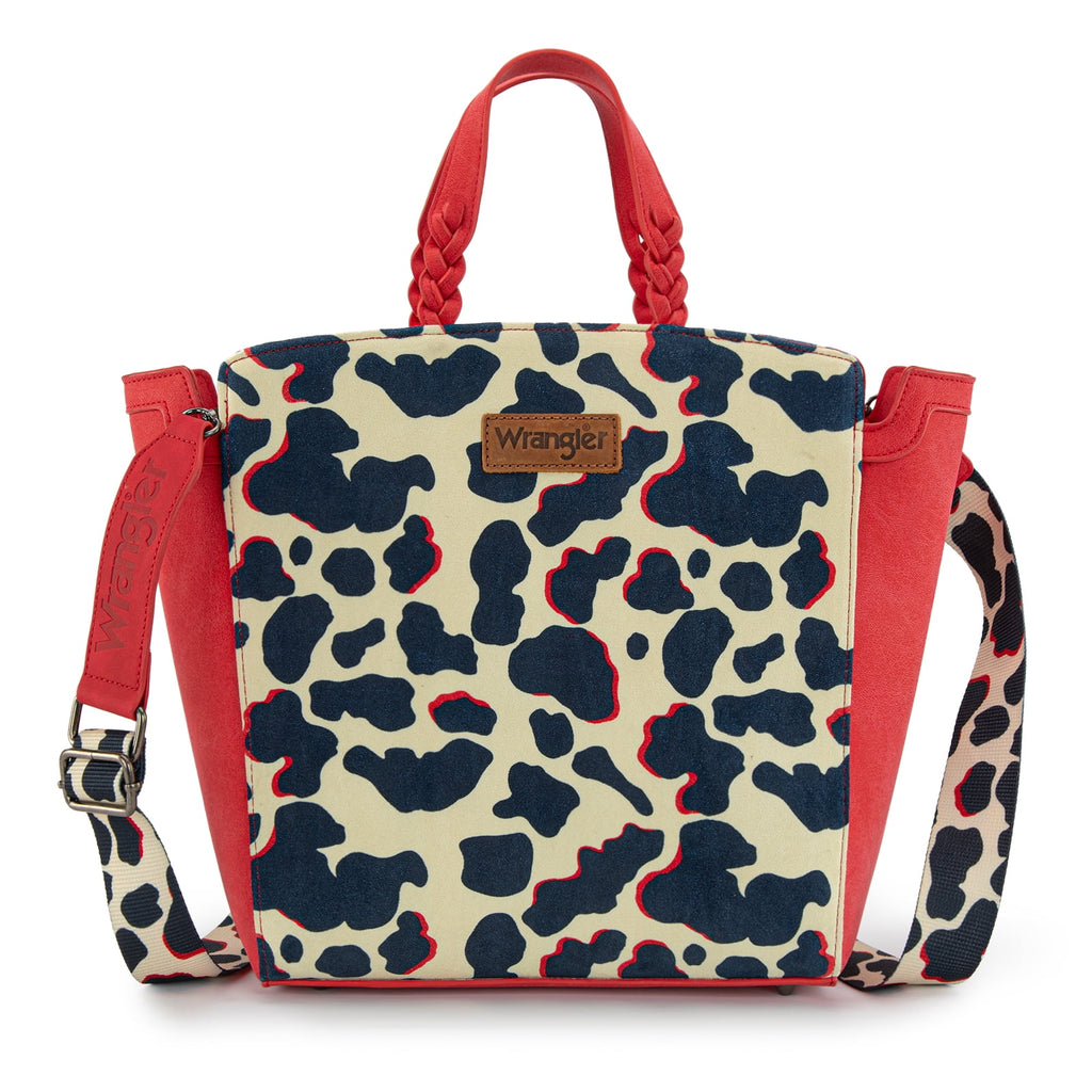 Wrangler Women's Animal Print Crossbody Bag Versatile Top-Handle Shoulder Bag for Everyday Travel & Casual Use
