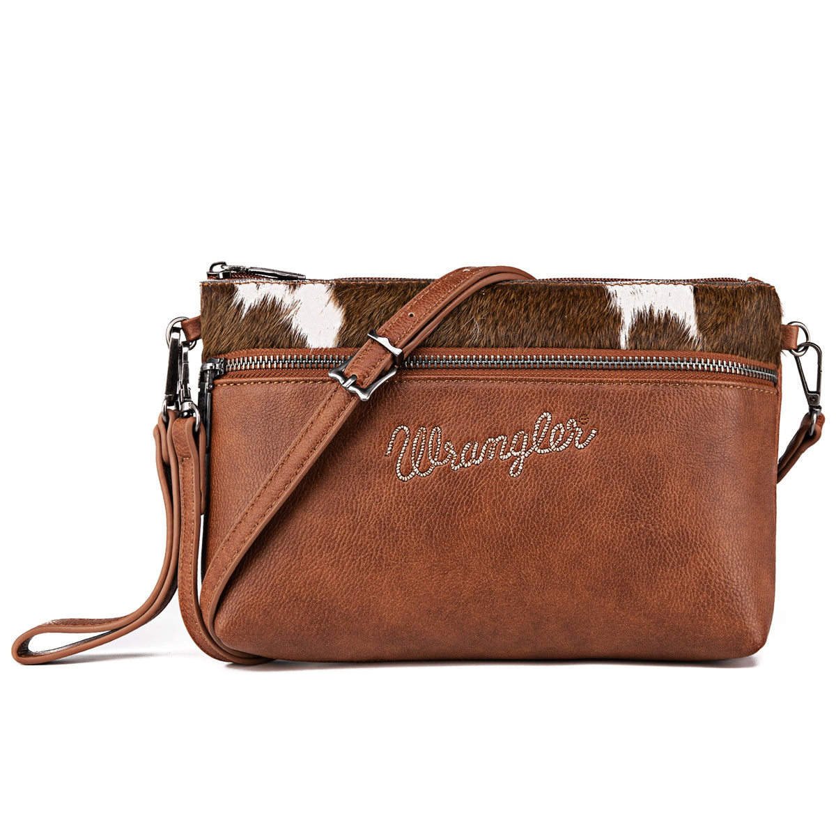 Wrangler Western Cowhide Crossbody Bags for Women Clutch Wristlet Purse