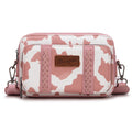 Wrangler Cow Print Crossbody Bag for Women Western Cowgirl Crossbody Purses with Guitar Strap