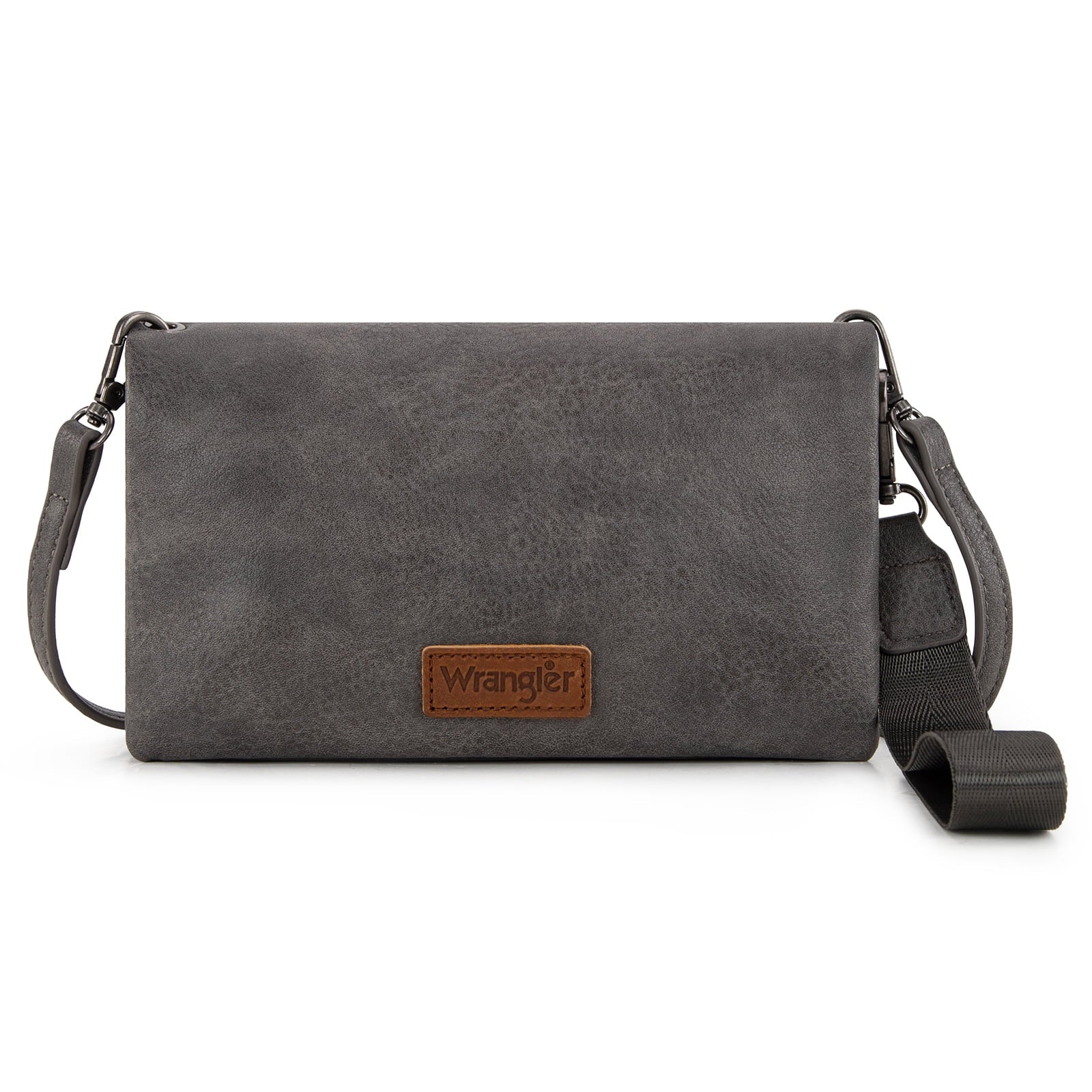 Wrangler Womens Wristlet Wallet RFID Blocking Bifold Clutch Credit Card Holder Purse with Crossbody Strap