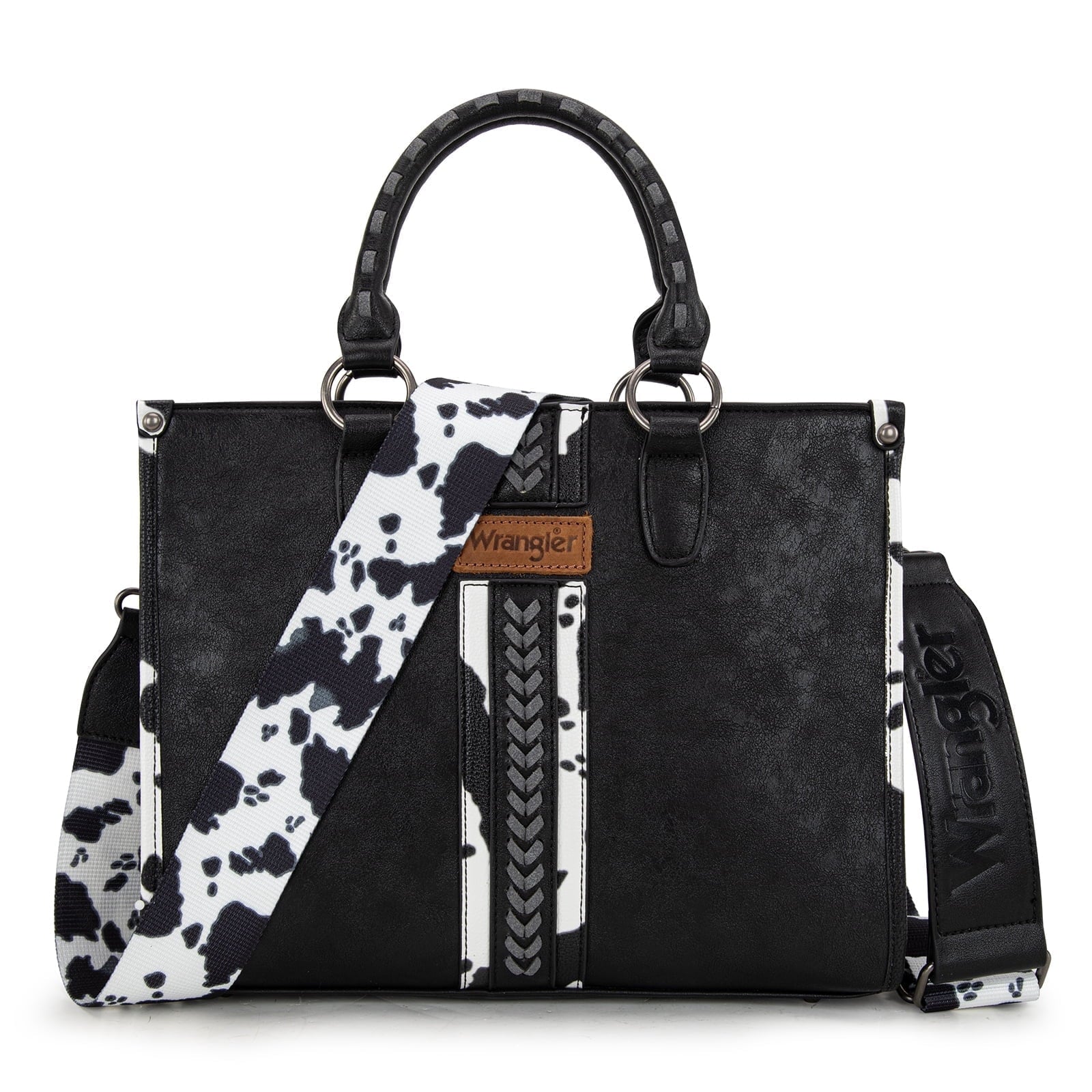 Wrangler Cow Print Tote Bag for Women Western Purse Boho Top Handle Satchel Handbag