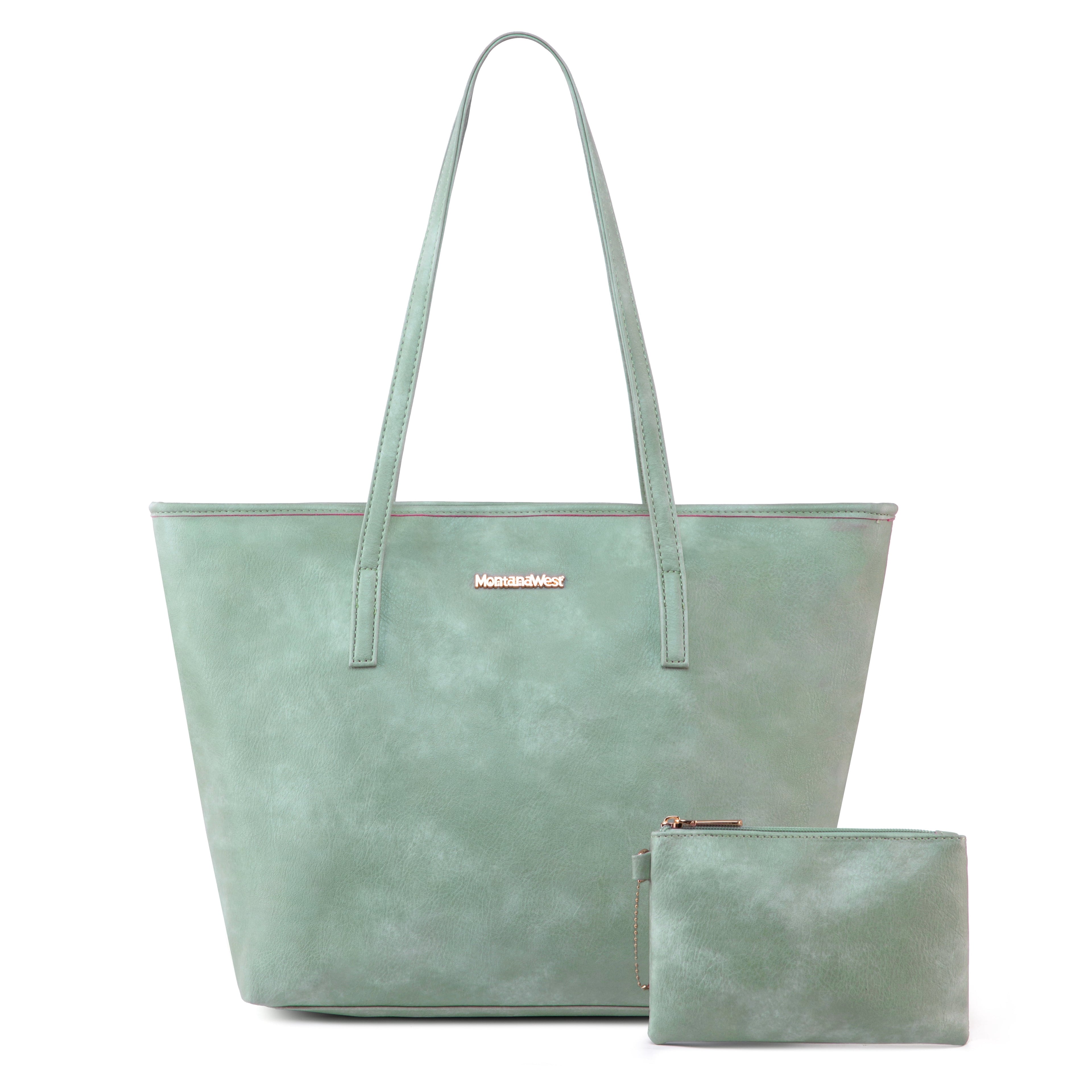 Montana West Tote Bags Vegan Leather Purses and Handbags for Women Top Handle Ladies Shoulder Bags