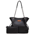 Wrangler Tote Bag for Women 2PCS Purses and Handbags Drawstring Shoulder Bag with Chain Straps