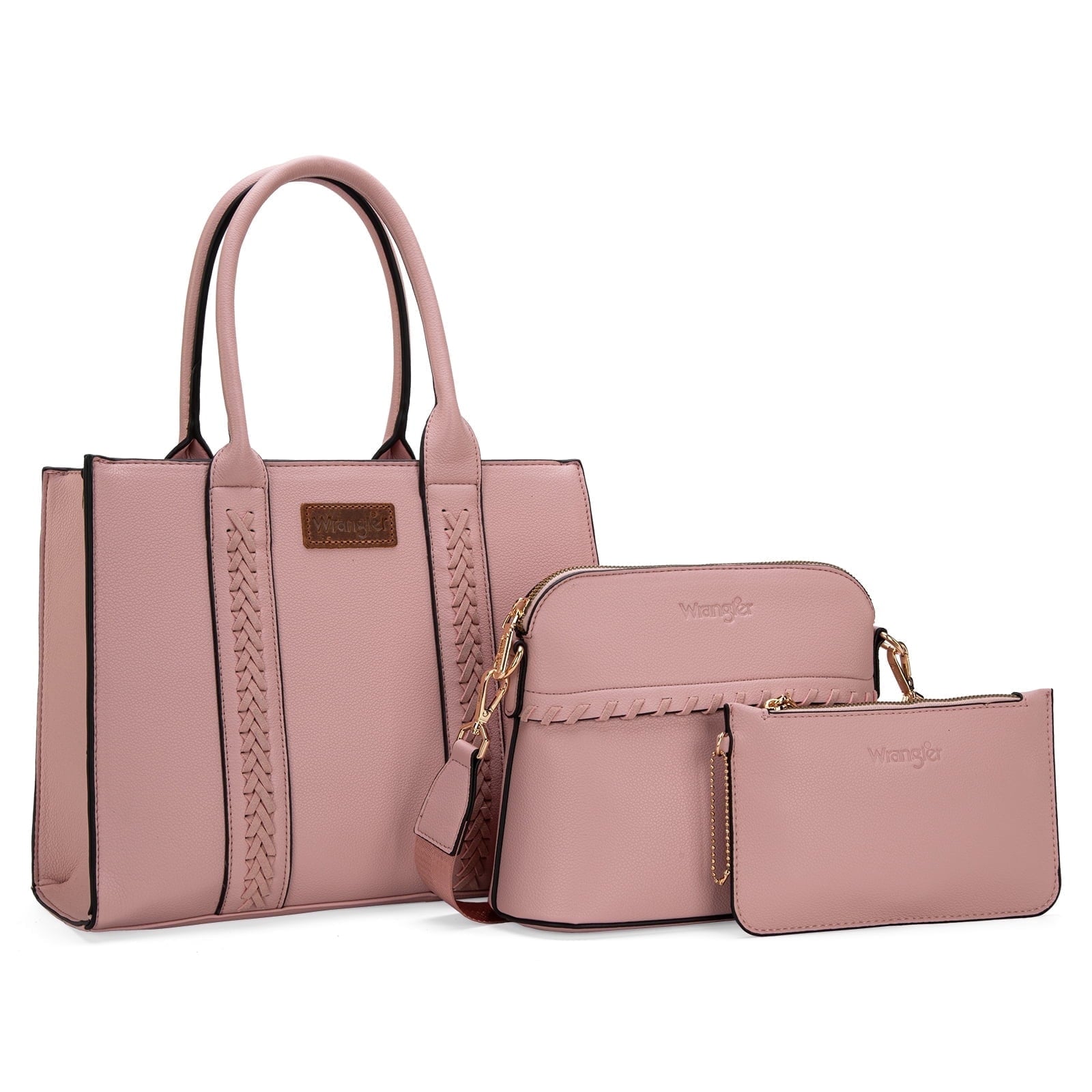 Wrangler 3Pcs Handbags Set Tote Bag & Medium Crossbody Purse & Wallet