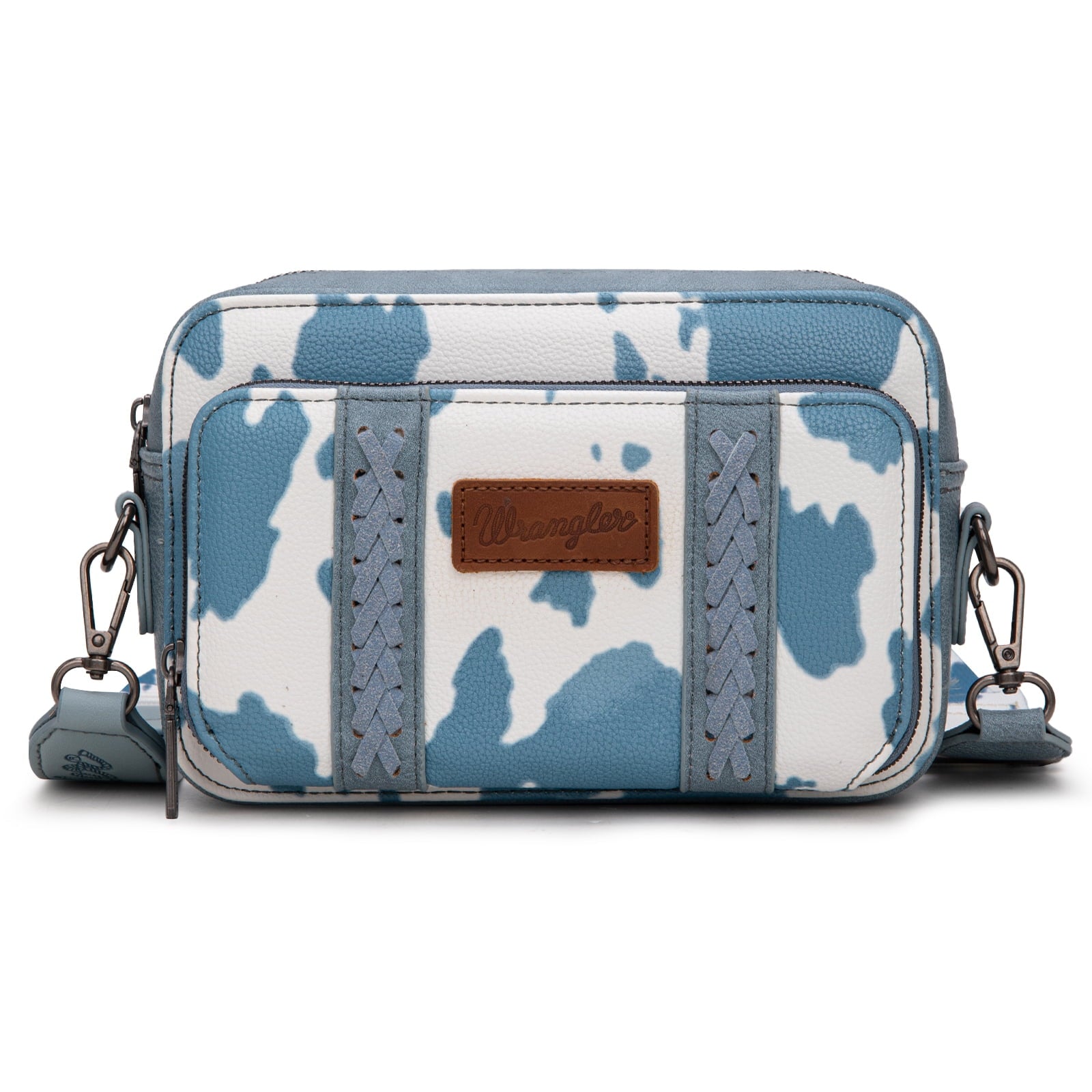 Wrangler Cow Print Crossbody Bag for Women Western Cowgirl Crossbody Purses with Guitar Strap