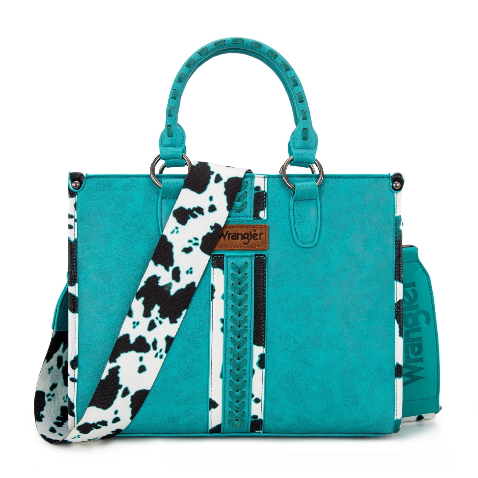 Wrangler Cow Print Tote Bag for Women Western Purse Boho Top Handle Satchel Handbag