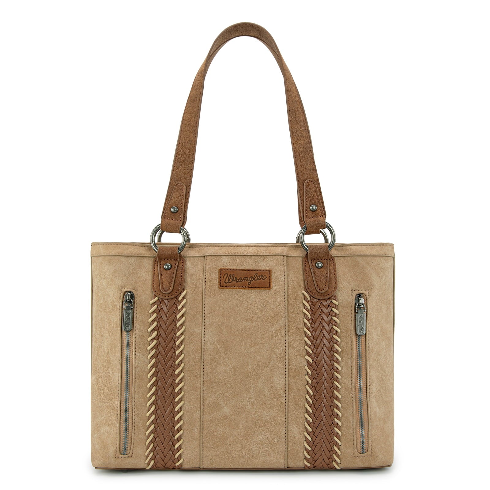 Wrangler Distressed Tote Bag for Women Western Purse Multi Pockets Handbags and Shoulder Bag