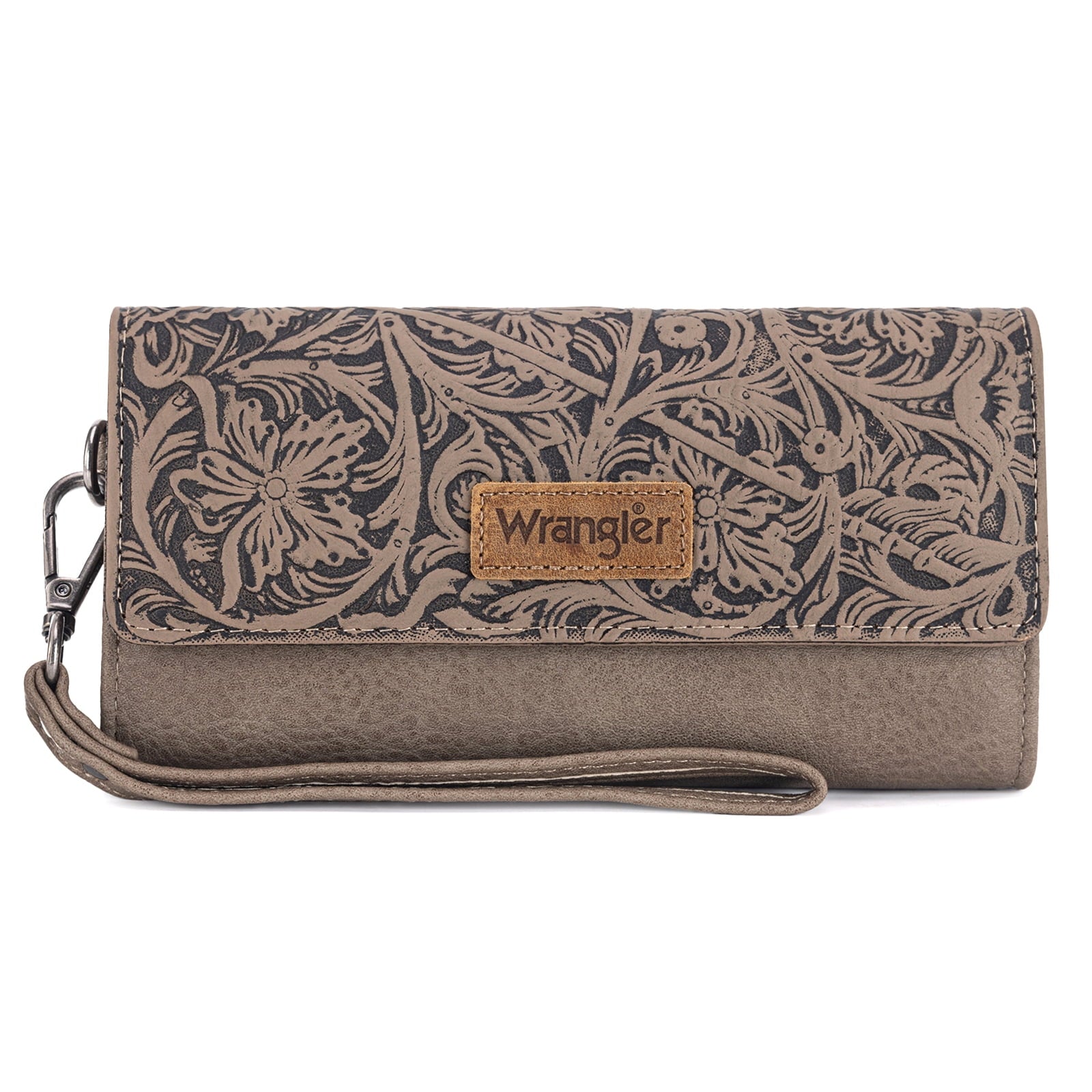 Wrangler Western Wallets for Women Trifold Wristlet Wallets Large Capacity Women Clutch Wallet with Coin Purse