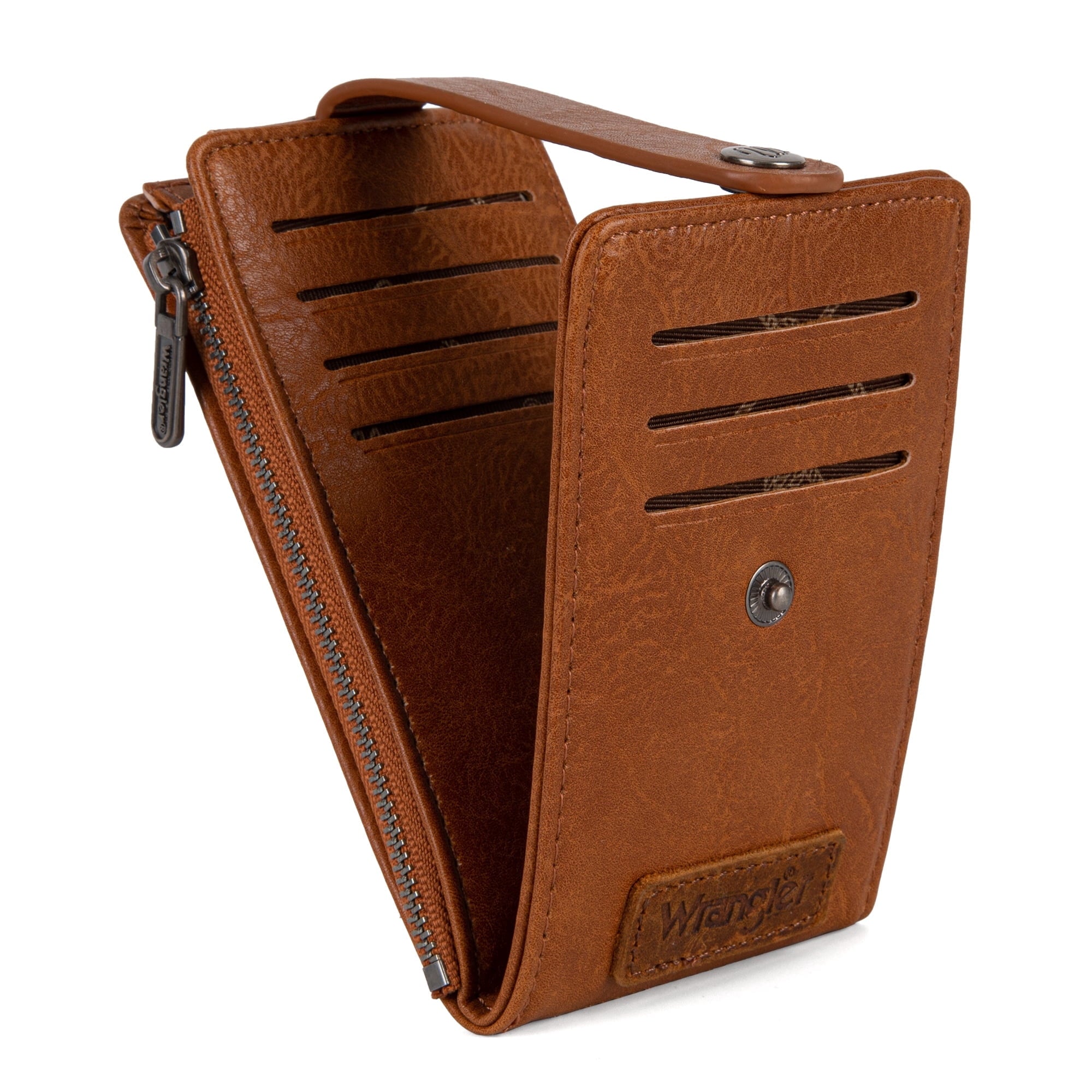 Wrangler Womens Bifold Wallet Vintage Multi Credit Card Holder for Women Slim Minimalist with Zipper Pocket Coin Purse