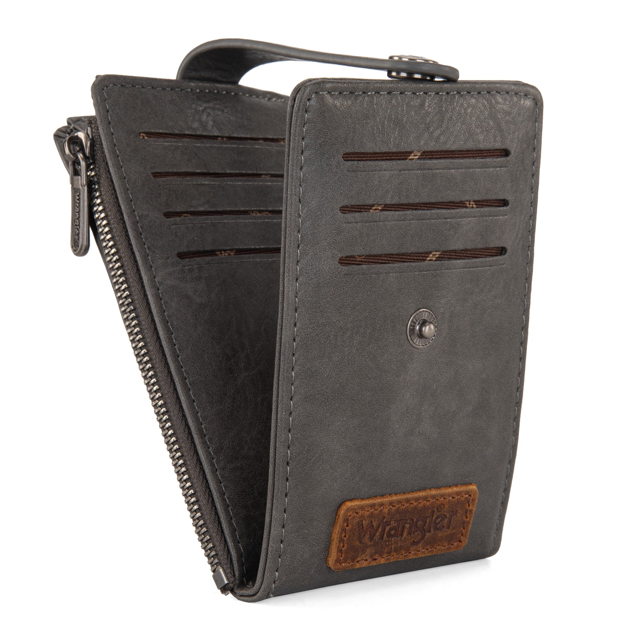 Wrangler Womens Bifold Wallet Vintage Multi Credit Card Holder for Women Slim Minimalist with Zipper Pocket Coin Purse