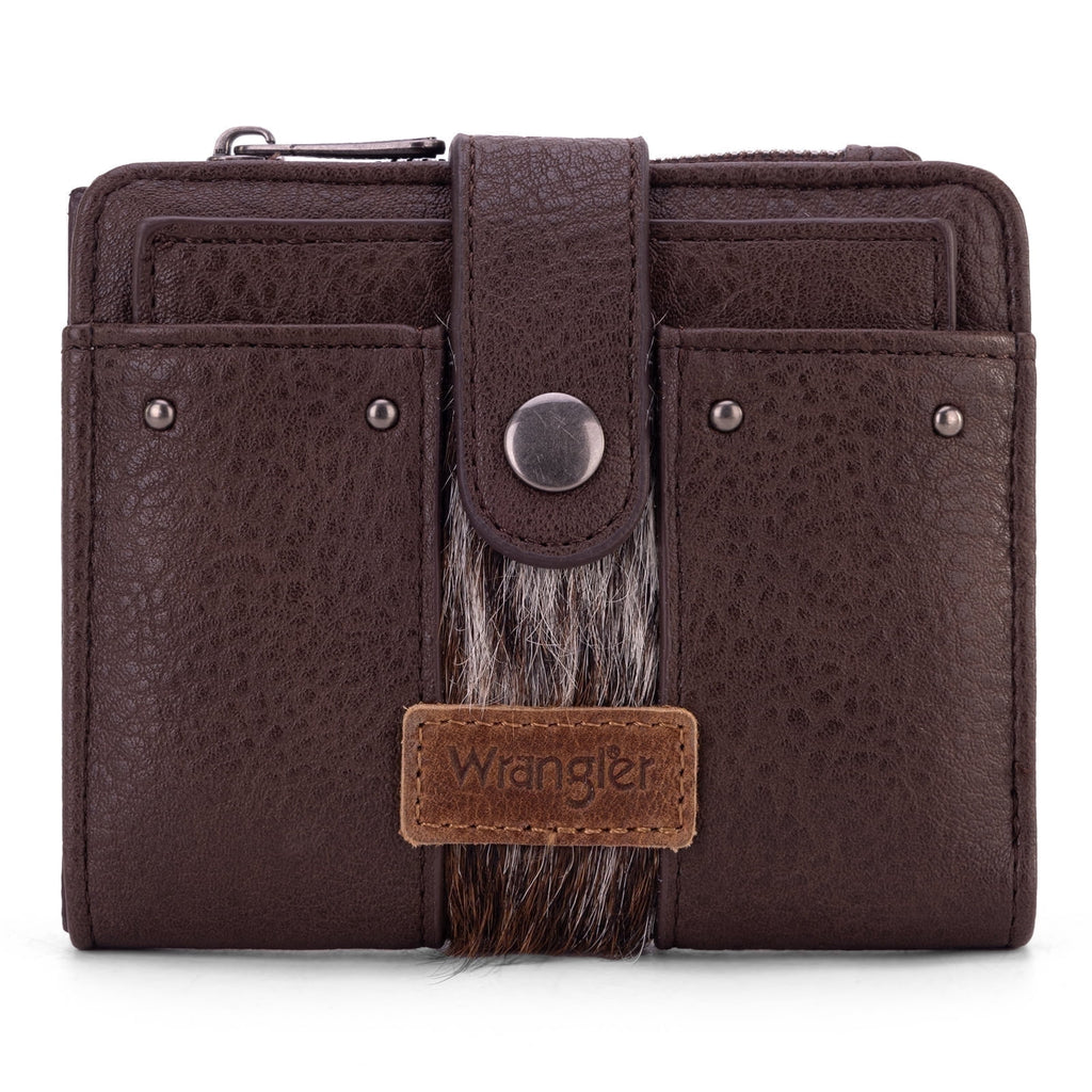 Wrangler Cowhide Women's Wallets Small Wallet Women Wallets, Card Cases & Money Organizers Ladies Female wallet with Removable ID Window