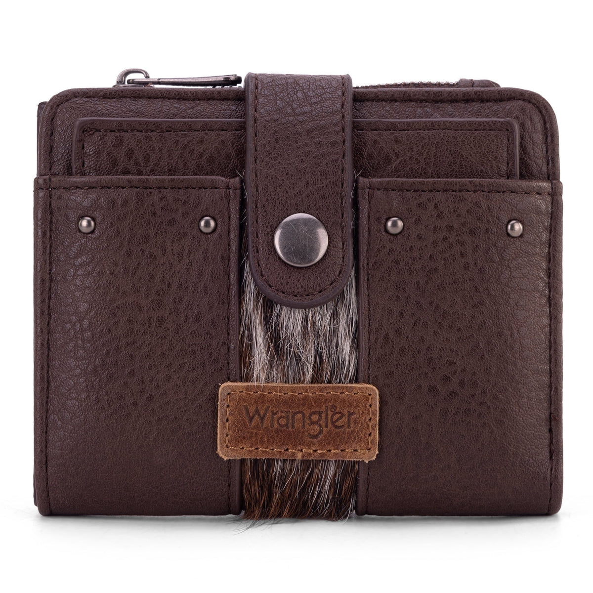 Wrangler Cowhide Women's Wallets Small Wallet Women Wallets, Card Cases & Money Organizers Ladies Female wallet with Removable ID Window