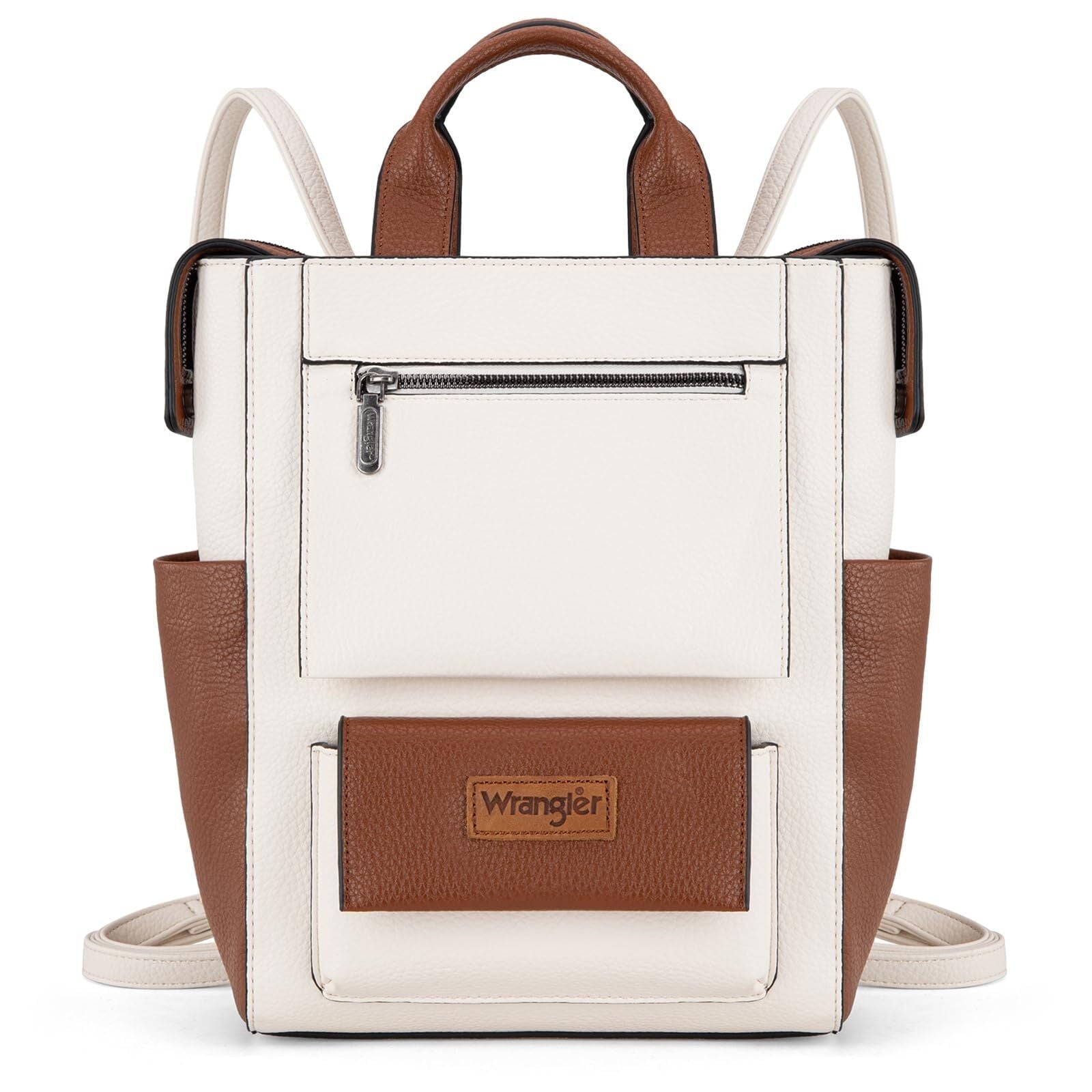 Wrangler Women Backpack Purse Convertible Backpack Vegan Leather Ladies Anti Theft Backpack with Adjustable Strap