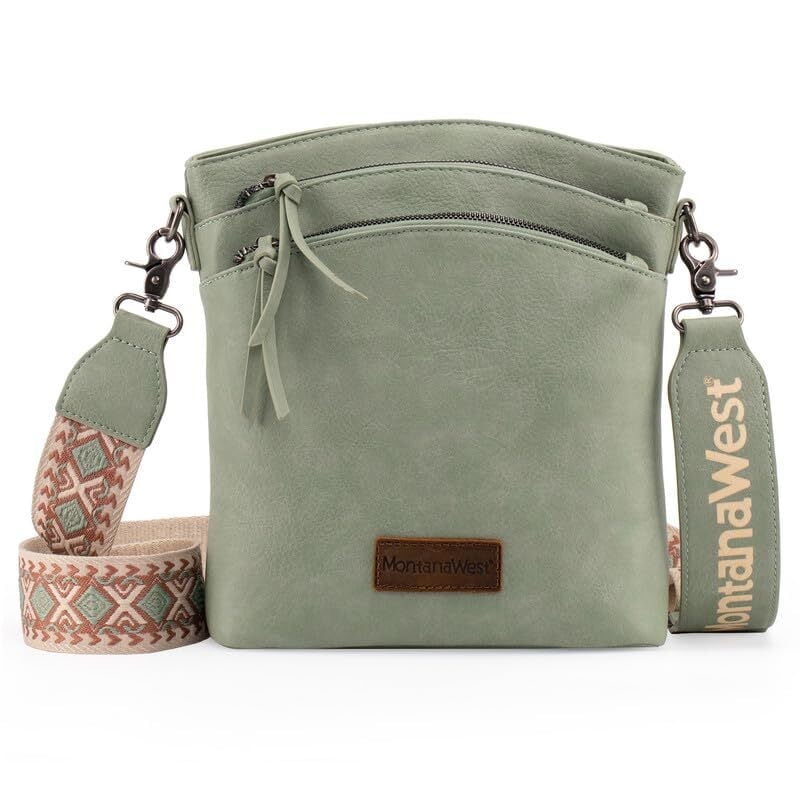 Montana West Crossbody Purses and Handbags for Women Double Compartments Cross Body Bag with Adjustable Strap