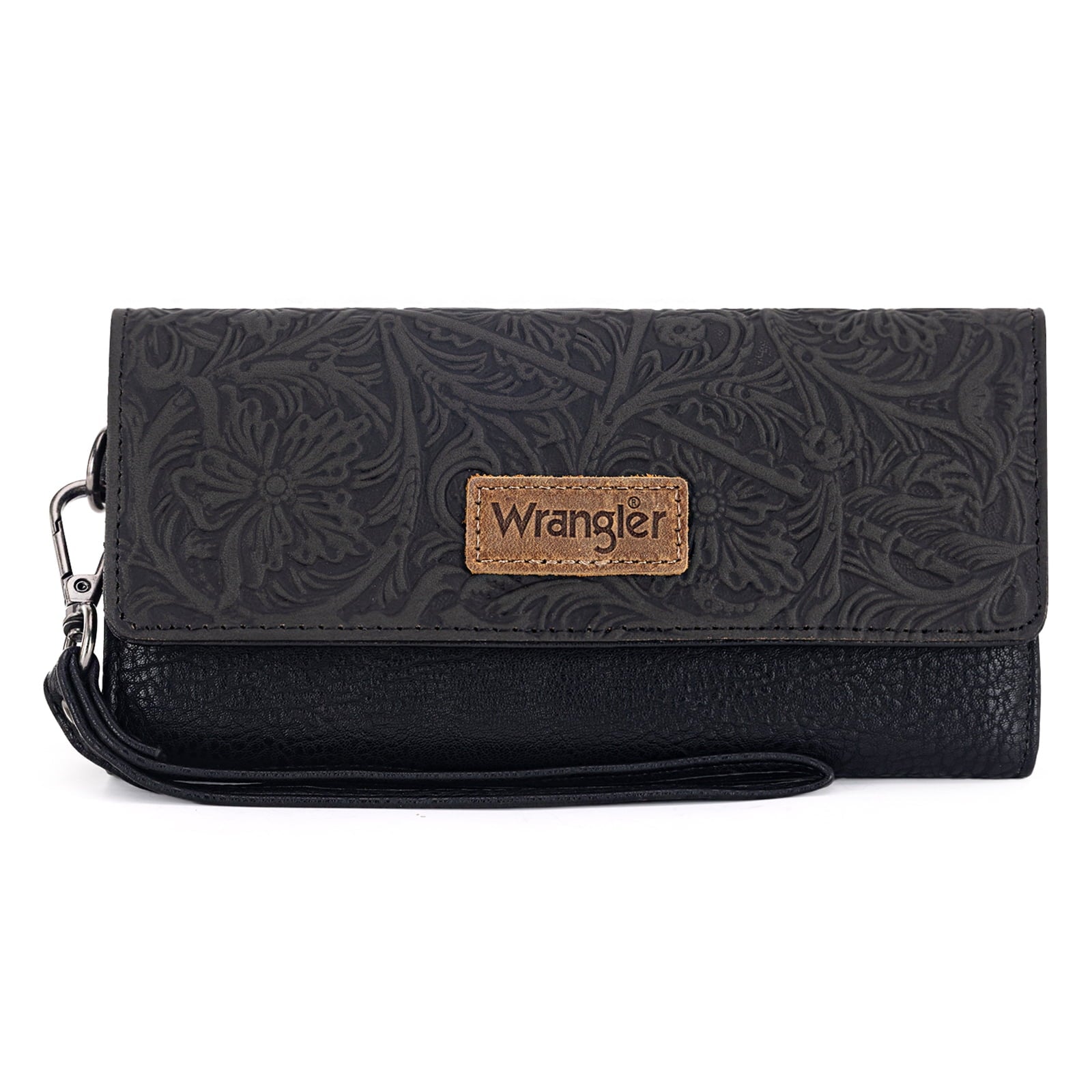 Wrangler Western Wallets for Women Trifold Wristlet Wallets Large Capacity Women Clutch Wallet with Coin Purse