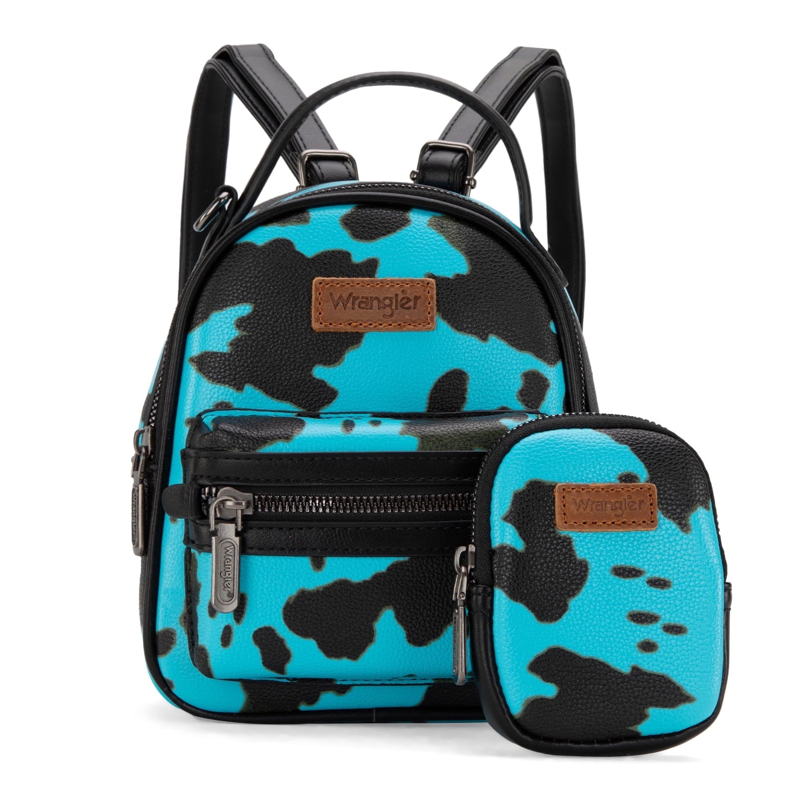 Wrangler Mini Backpack Cute Cow Print Backpack Purse for Women