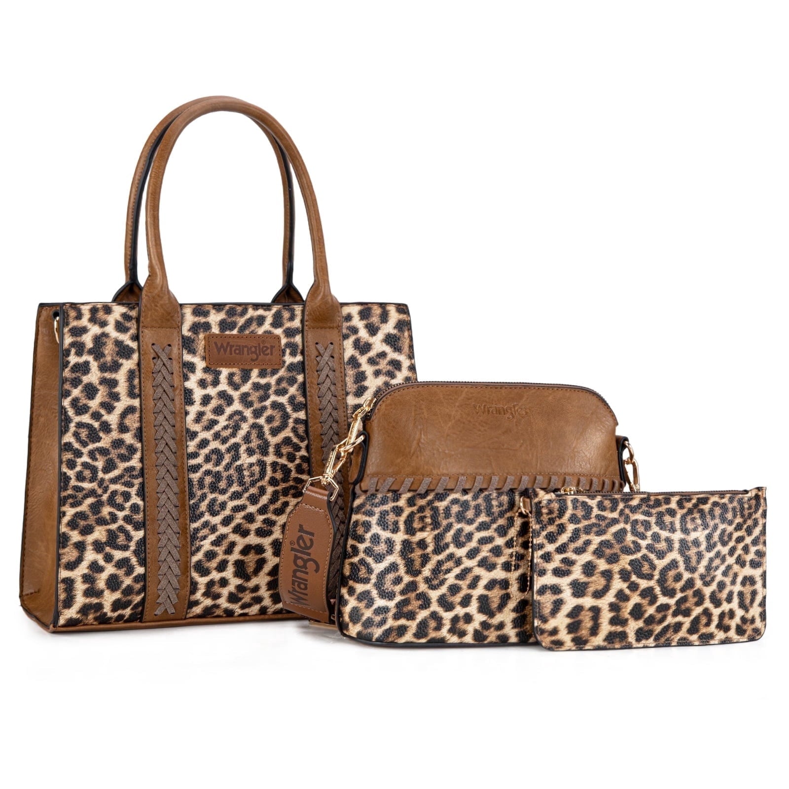 Wrangler 3Pcs Handbags Set Tote Bag & Medium Crossbody Purse & Wallet