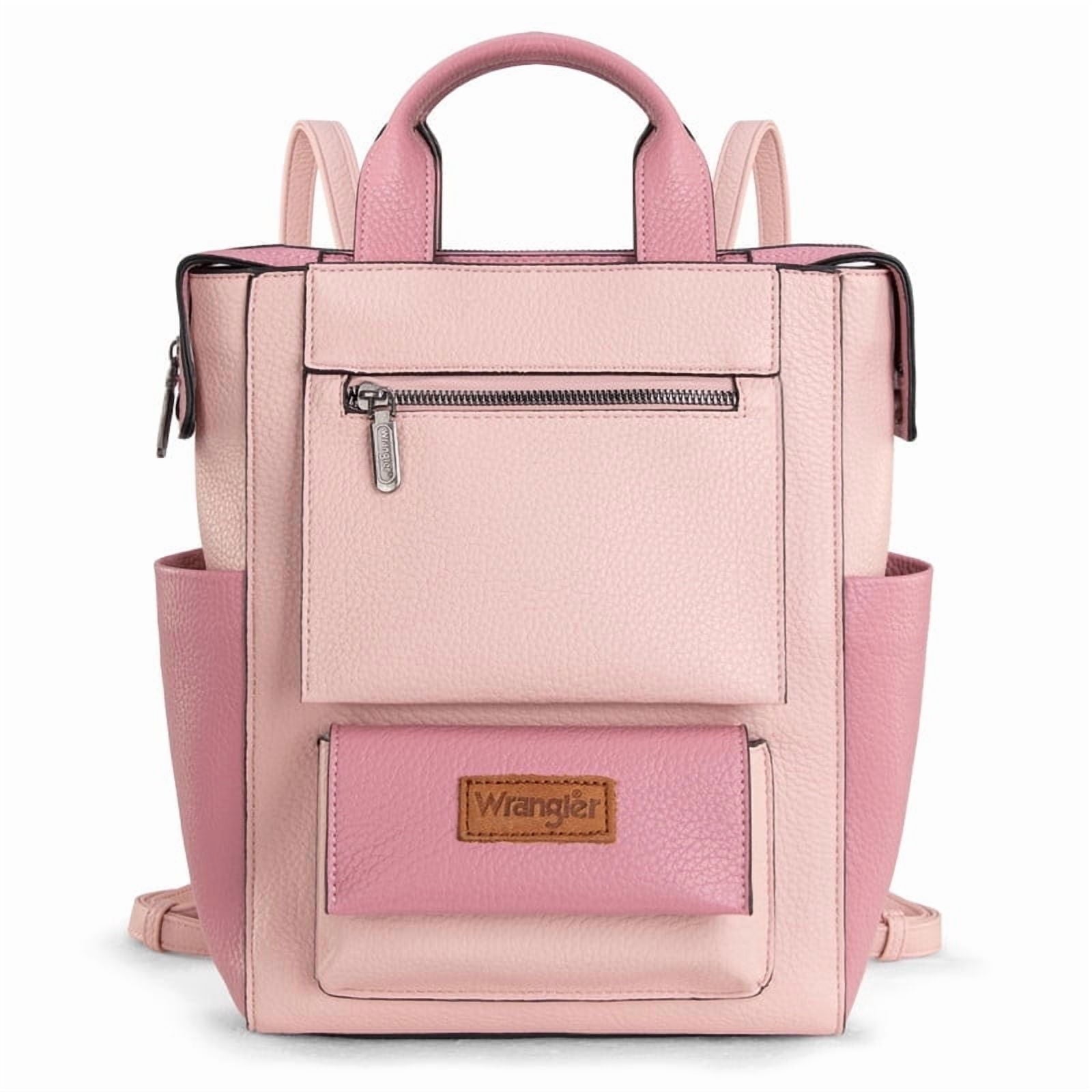 Wrangler Women Backpack Purse Convertible Backpack Vegan Leather Ladies Anti Theft Backpack with Adjustable Strap