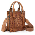 Wrangler Embossed Crossbody Bag for Women Top Handle Fringe Handbags and Western Mini Tote
