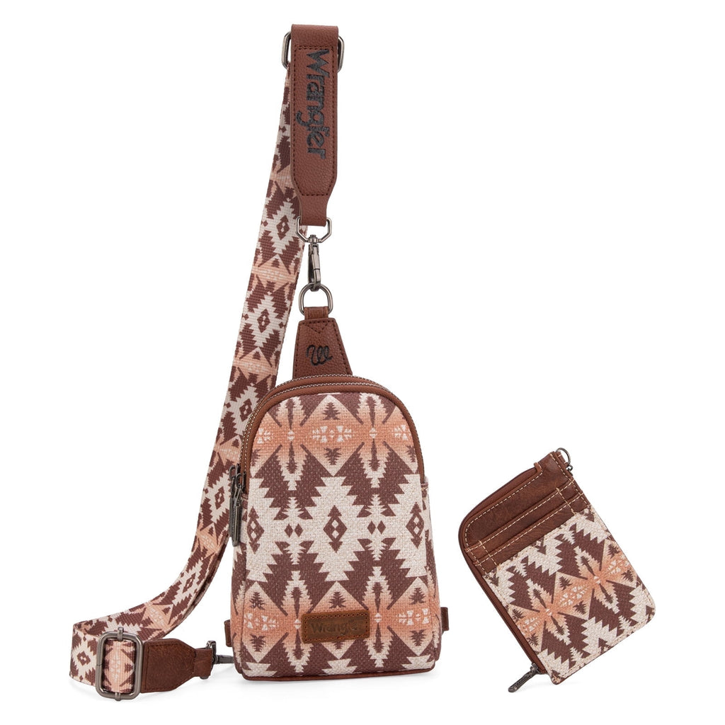 Wrangler Aztec Crossbody Sling Bags for Women Wallet Se