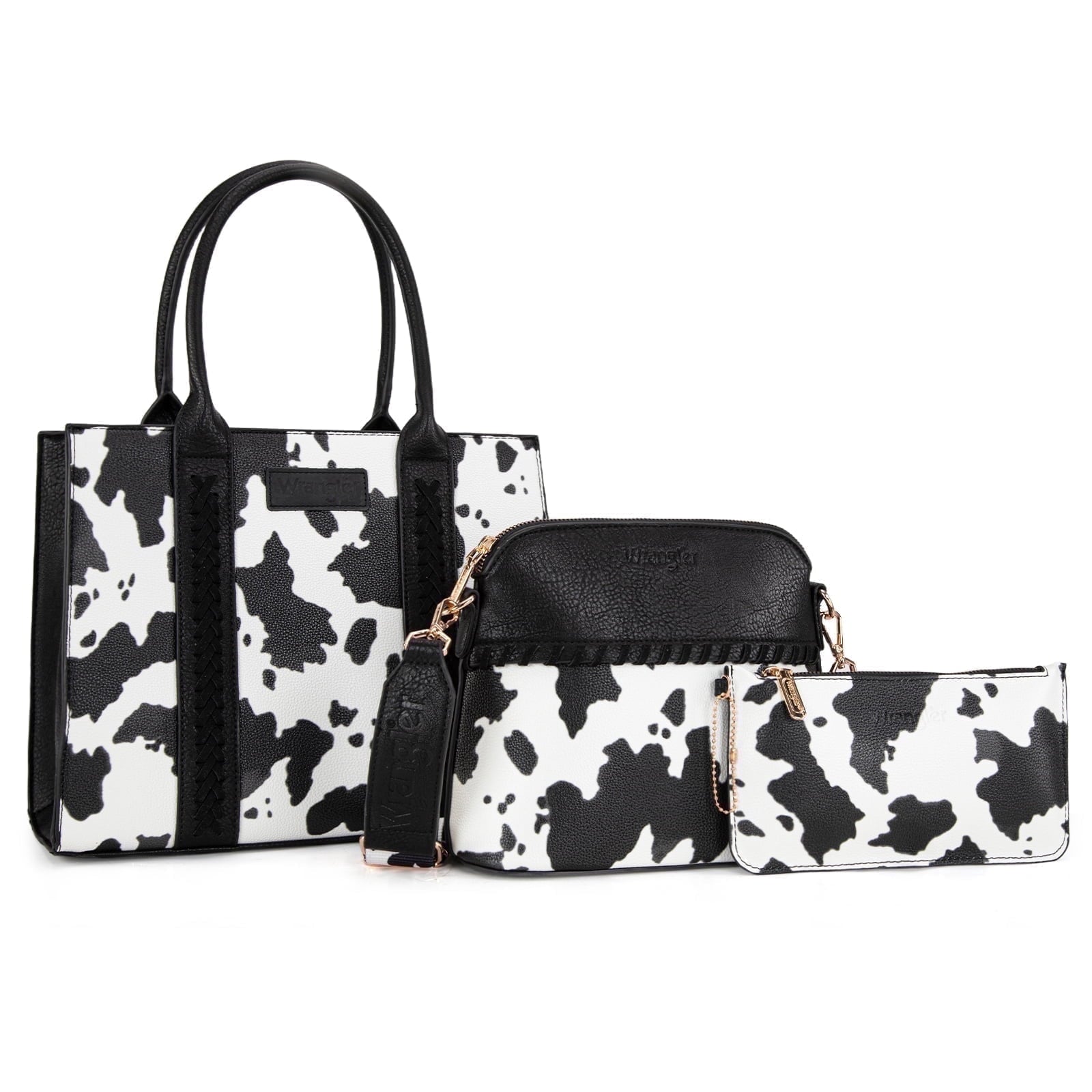 Wrangler 3Pcs Handbags Set Tote Bag & Medium Crossbody Purse & Wallet