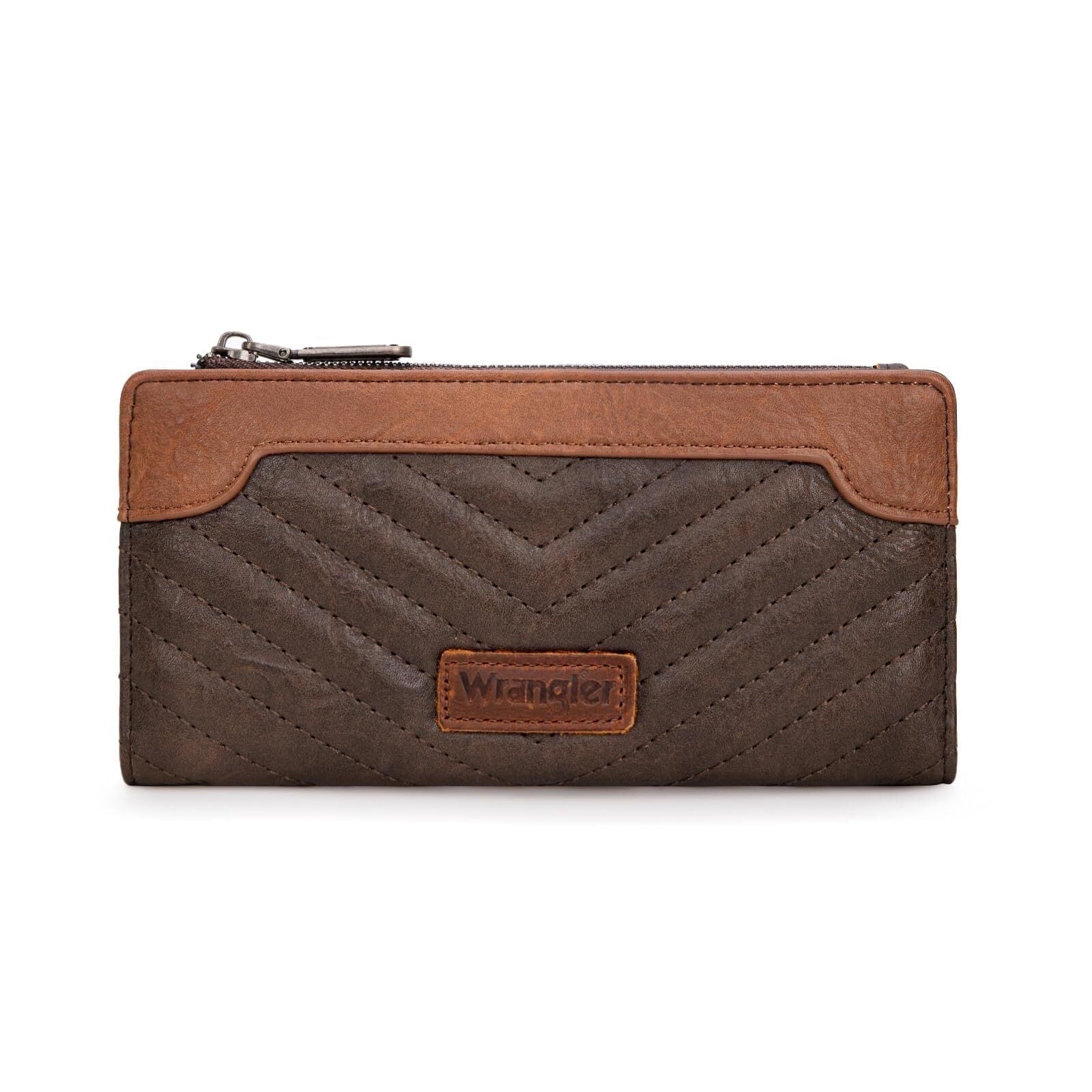 Wrangler Minimalist Wallet Credit Card Wallet for Women with Smooth Zippers