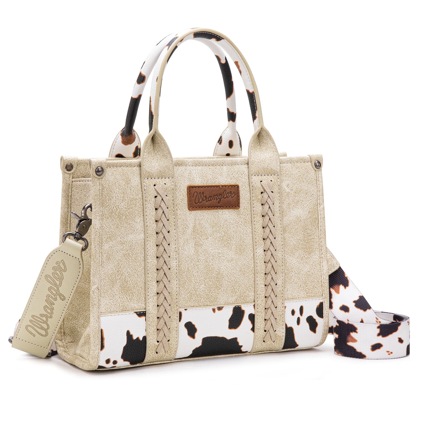 Wrangler Medium Tote Bag for Women Designer Satchel Handbags Top-handle Purses with Strap