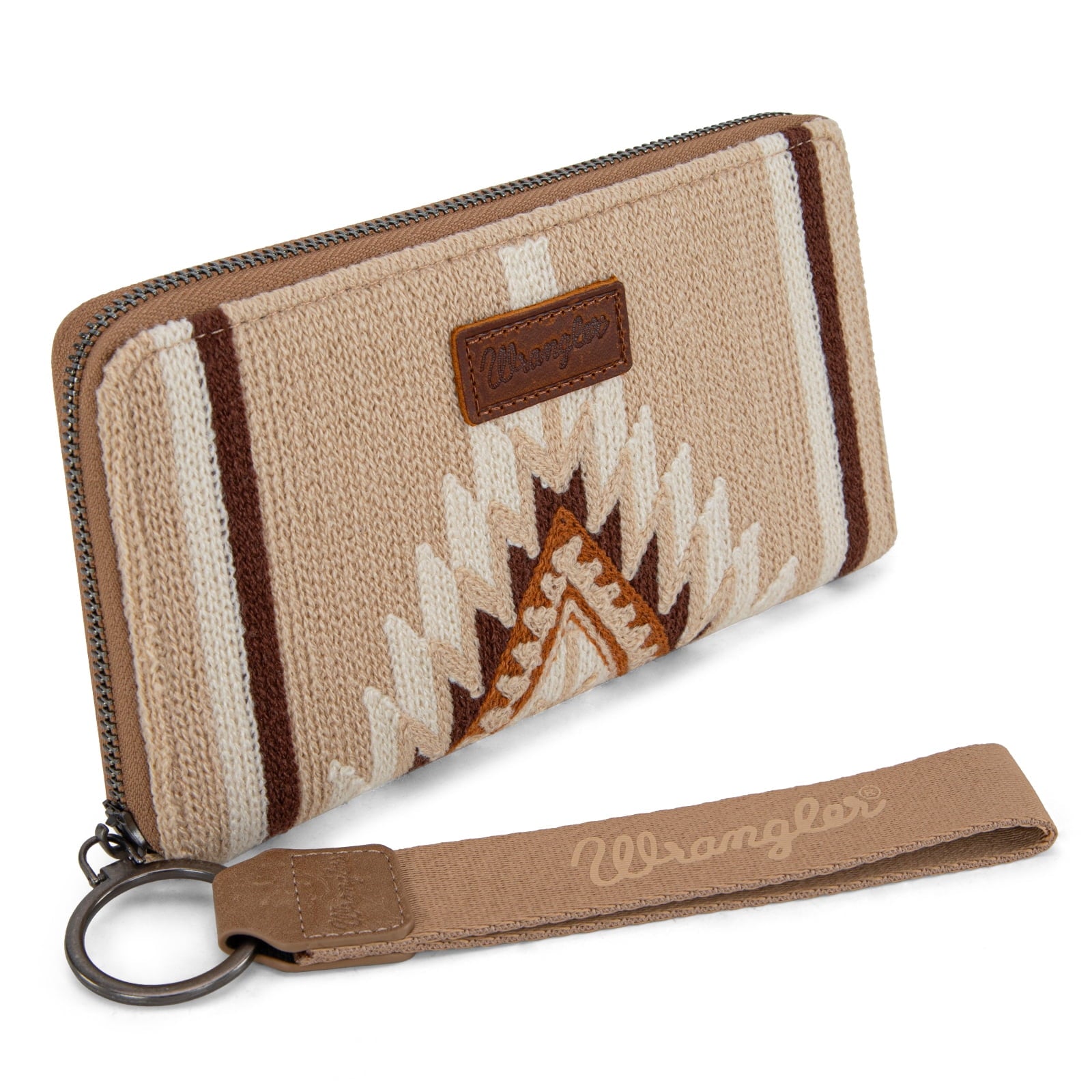 Wrangler Wristlet Wallet Western Wallets for Women Aztec Knitted Womens Wallet Large Capacity Ladies Wallet RFID Clutch Purse Credit Card Holder for Women