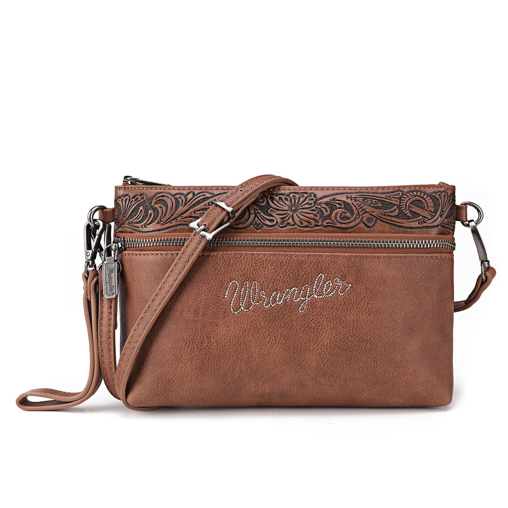 Wrangler Western Cowhide Crossbody Bags for Women Clutch Wristlet Purse