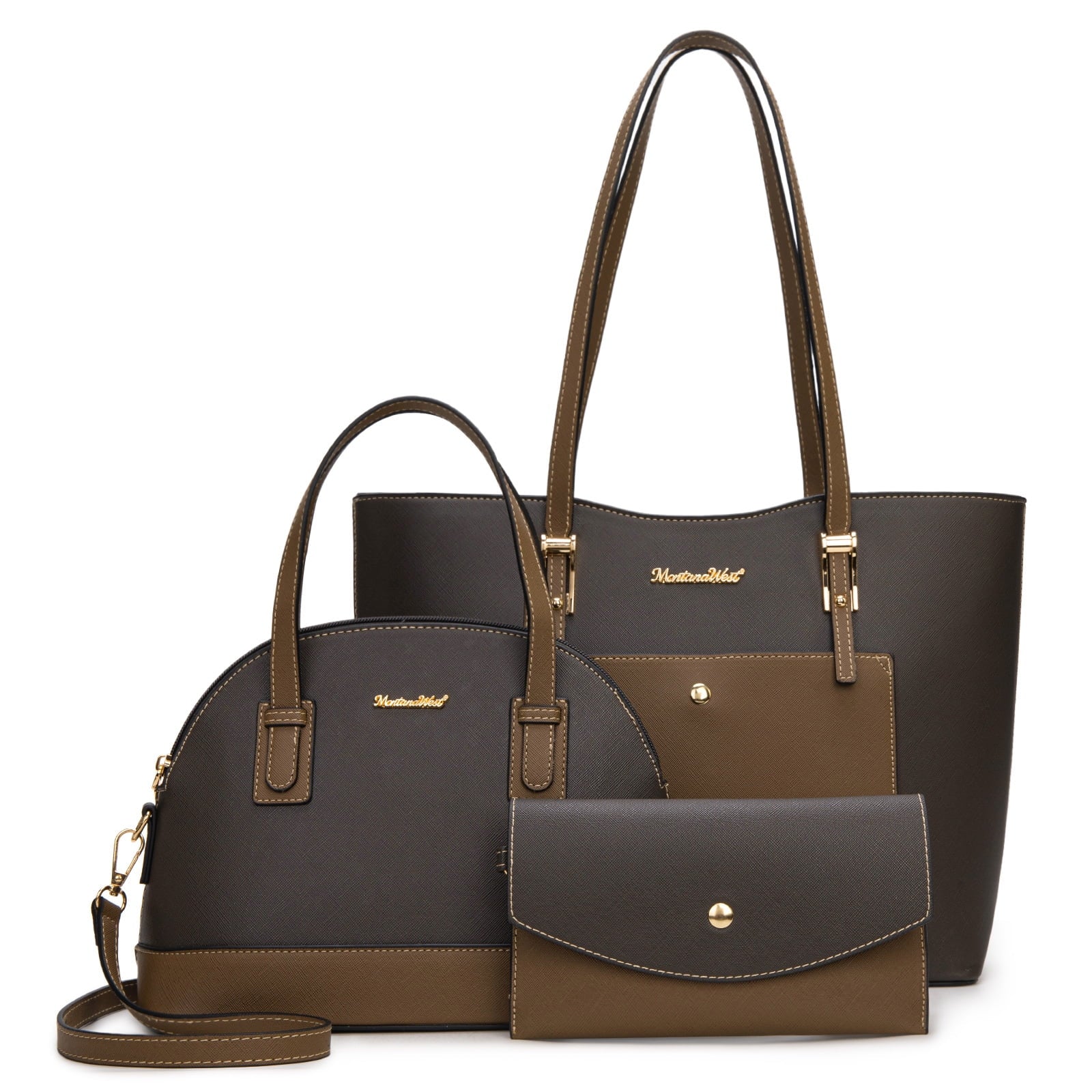 Montana West 3PCS Purses Set for Women Tote Bag Handbag Wallet Set Shoulder Satchel Bags Crossbody Bags