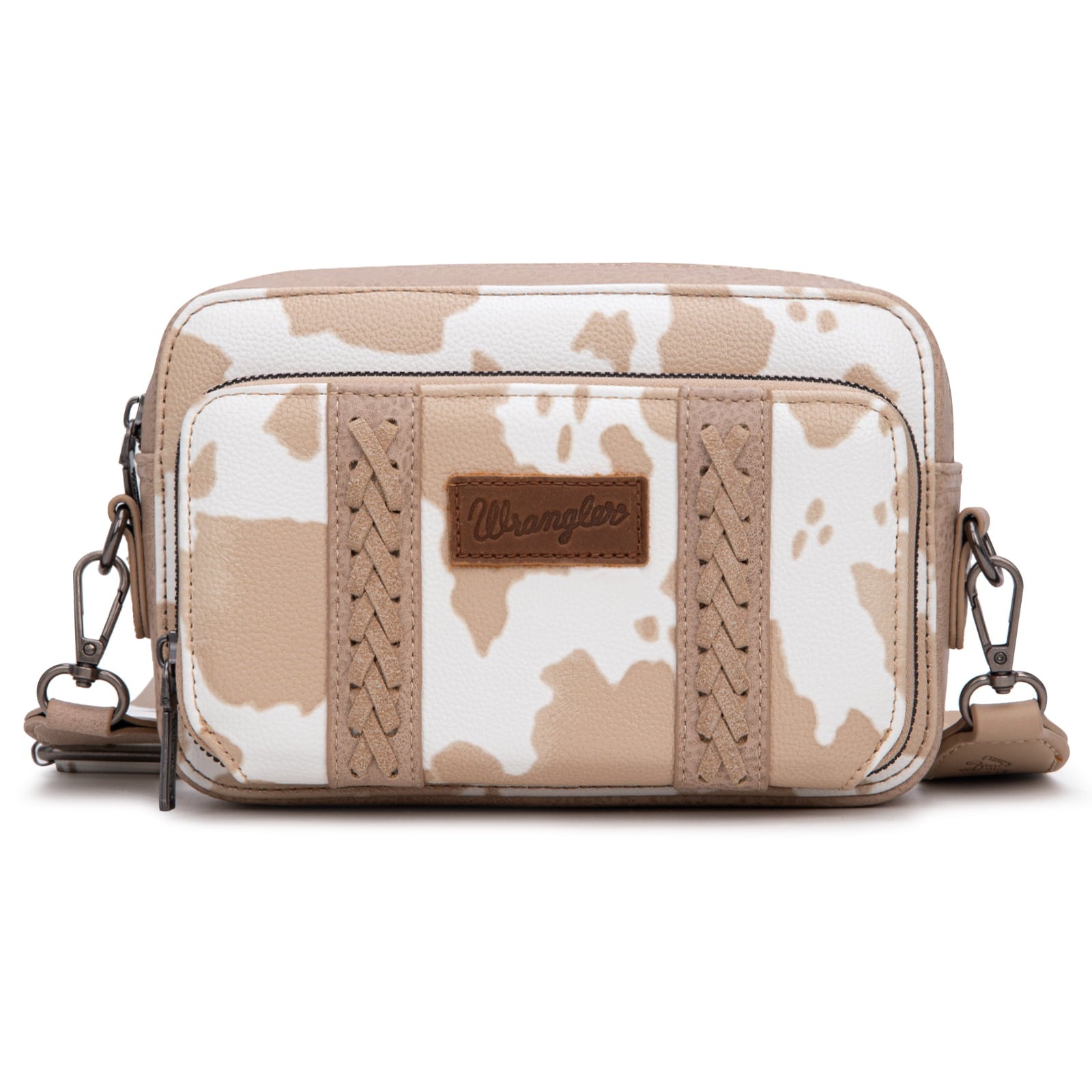 Wrangler Cow Print Crossbody Bag for Women Western Cowgirl Crossbody Purses with Guitar Strap
