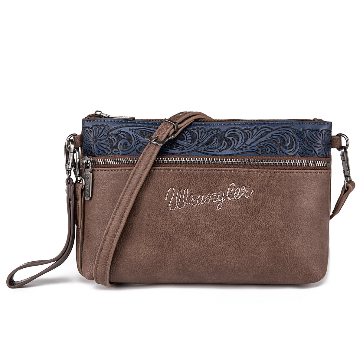Wrangler Western Cowhide Crossbody Bags for Women Clutch Wristlet Purse