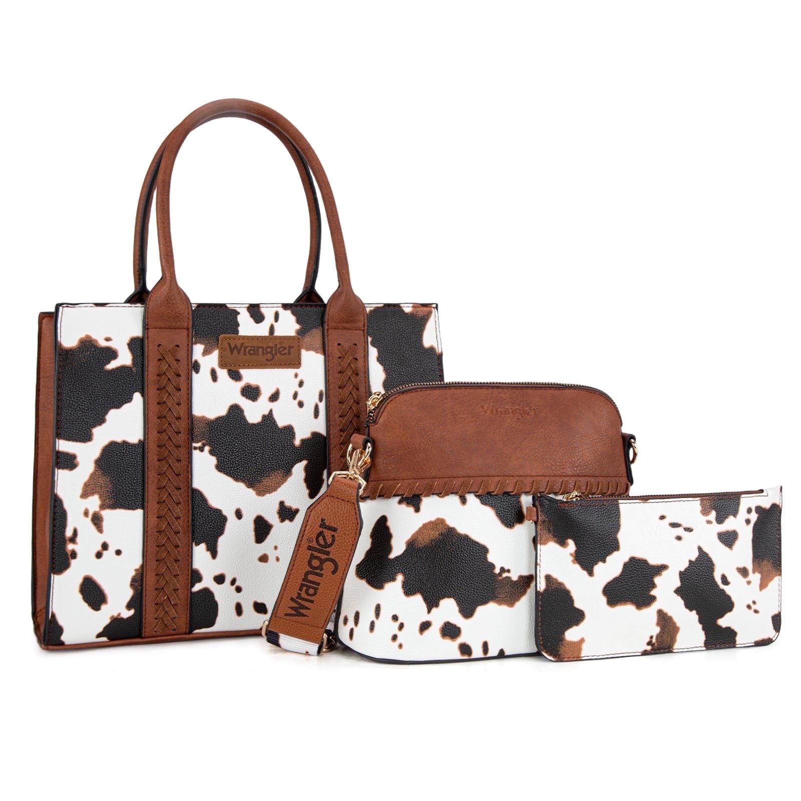 Wrangler 3Pcs Handbags Set Tote Bag & Medium Crossbody Purse & Wallet