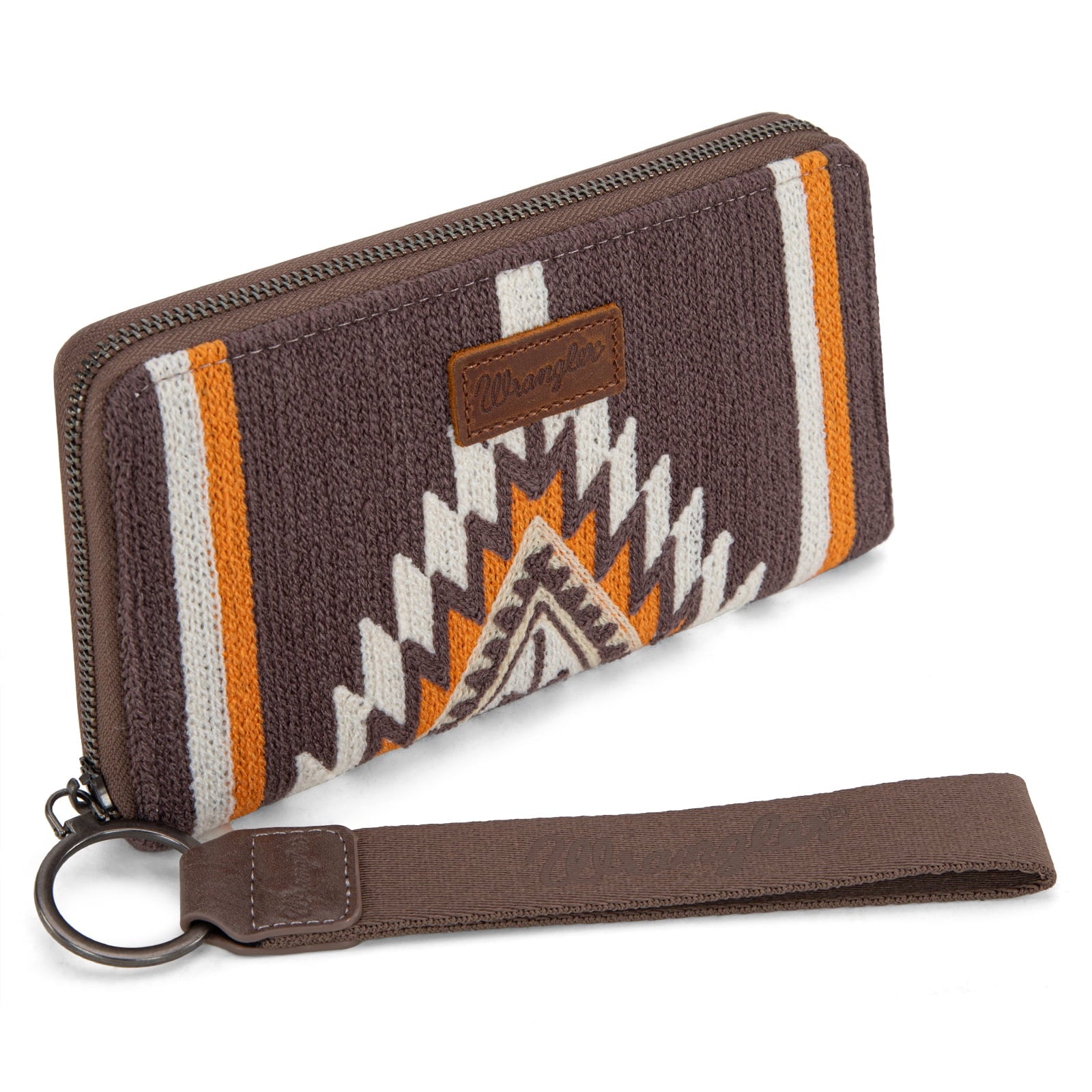 Wrangler Wristlet Wallet Western Wallets for Women Aztec Knitted Womens Wallet Large Capacity Ladies Wallet RFID Clutch Purse Credit Card Holder for Women