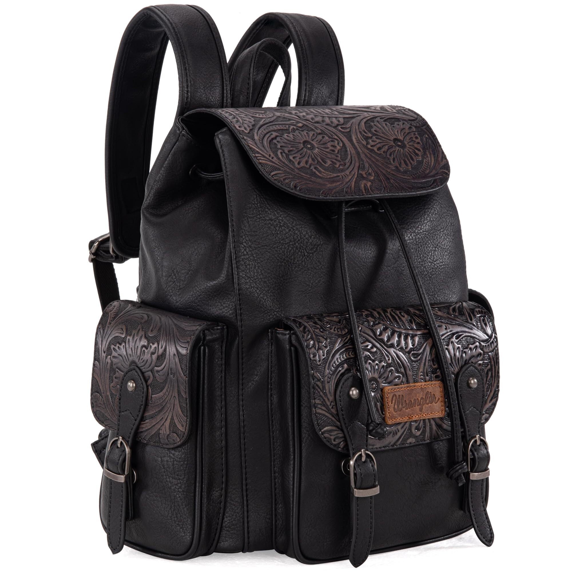 Wrangler Backpack Purse for Women Men Floral Tooled Designer Travel Bags